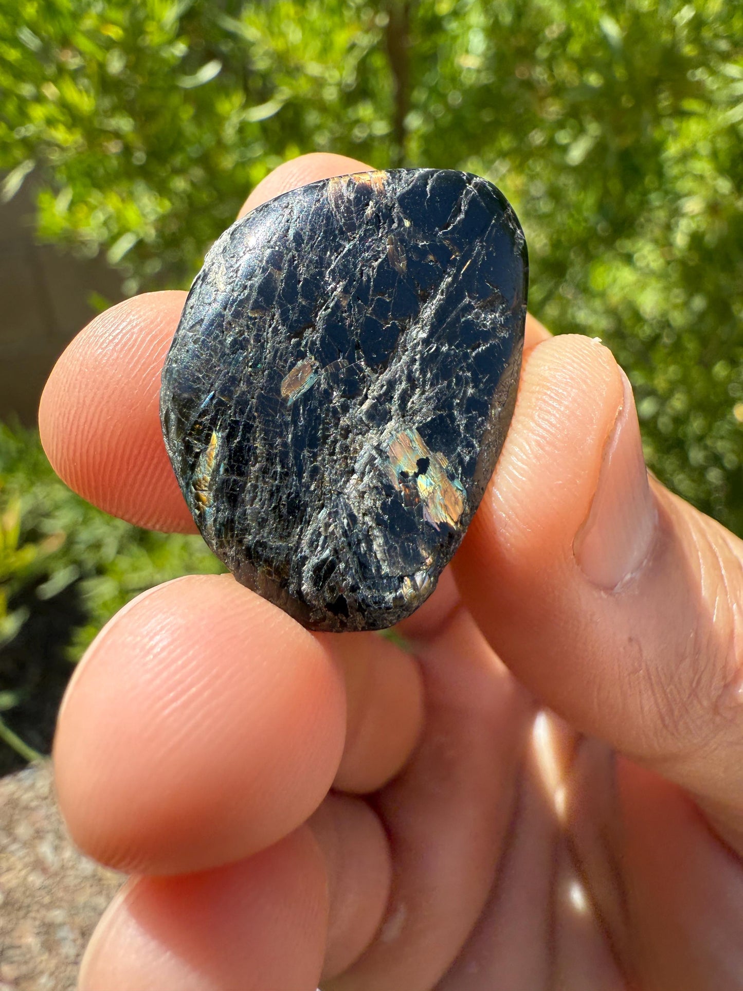 Nuummite Stone, Sorcerer’s Stone, Natural Nuummite, Greenland, Reiki, Rock Collection, Manifesting, Grounding, Energy Work, 13.19 grams