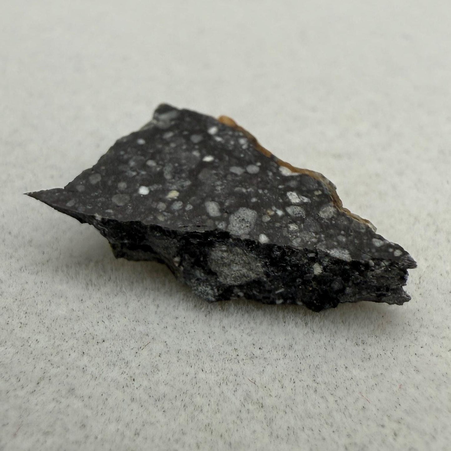 NWA 17679 Lunar Meteorite Slice, Rare Feldspathic Breccia Lunar, Mauritania, Africa, Moon Rock, Astronomy Gift, 0.37 grams