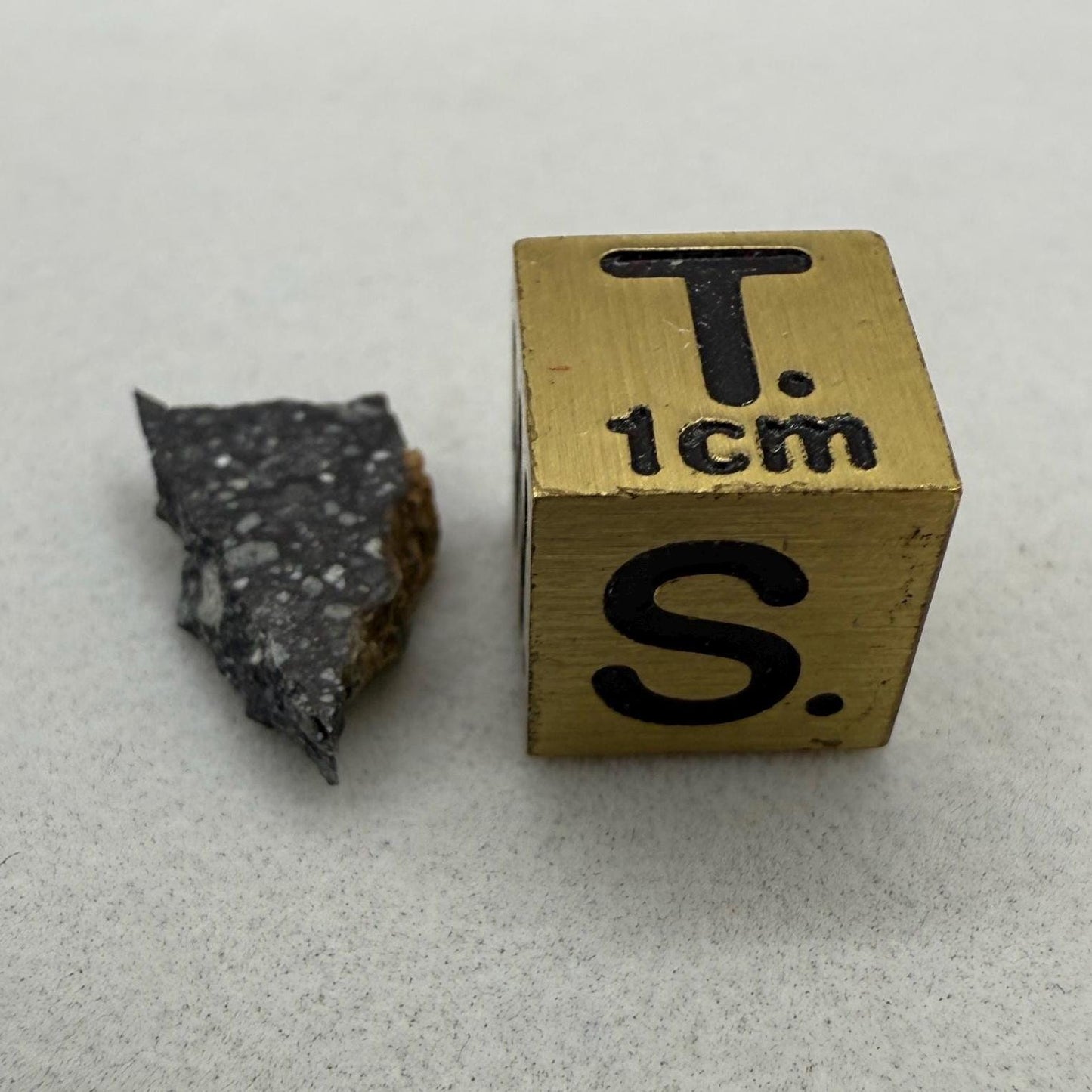 NWA 17679 Lunar Meteorite Slice, Rare Feldspathic Breccia Lunar, Mauritania, Africa, Moon Rock, Astronomy Gift, 0.37 grams