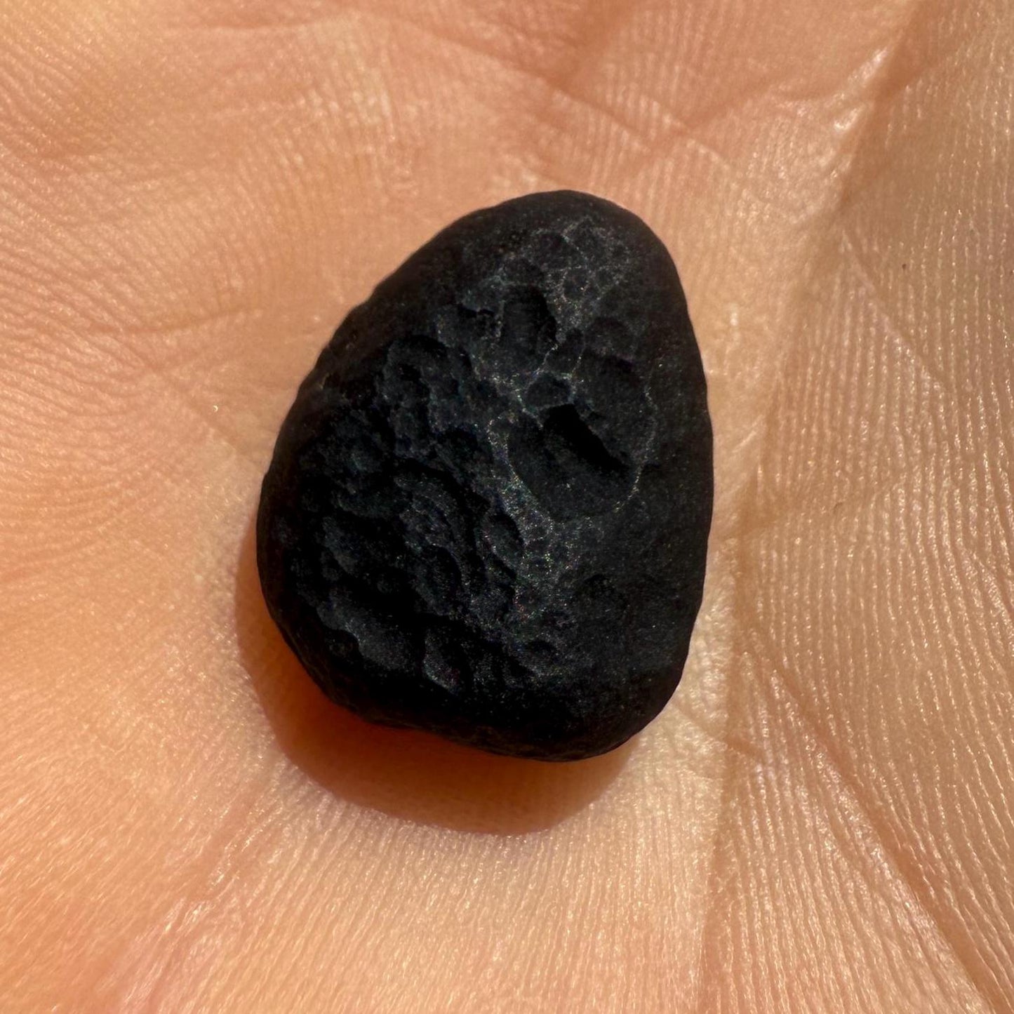 Saffordite Specimen: Arizona Cintamani Stone, Metaphysical Obsidian, Pseudo-Tektite, 1.85 grams