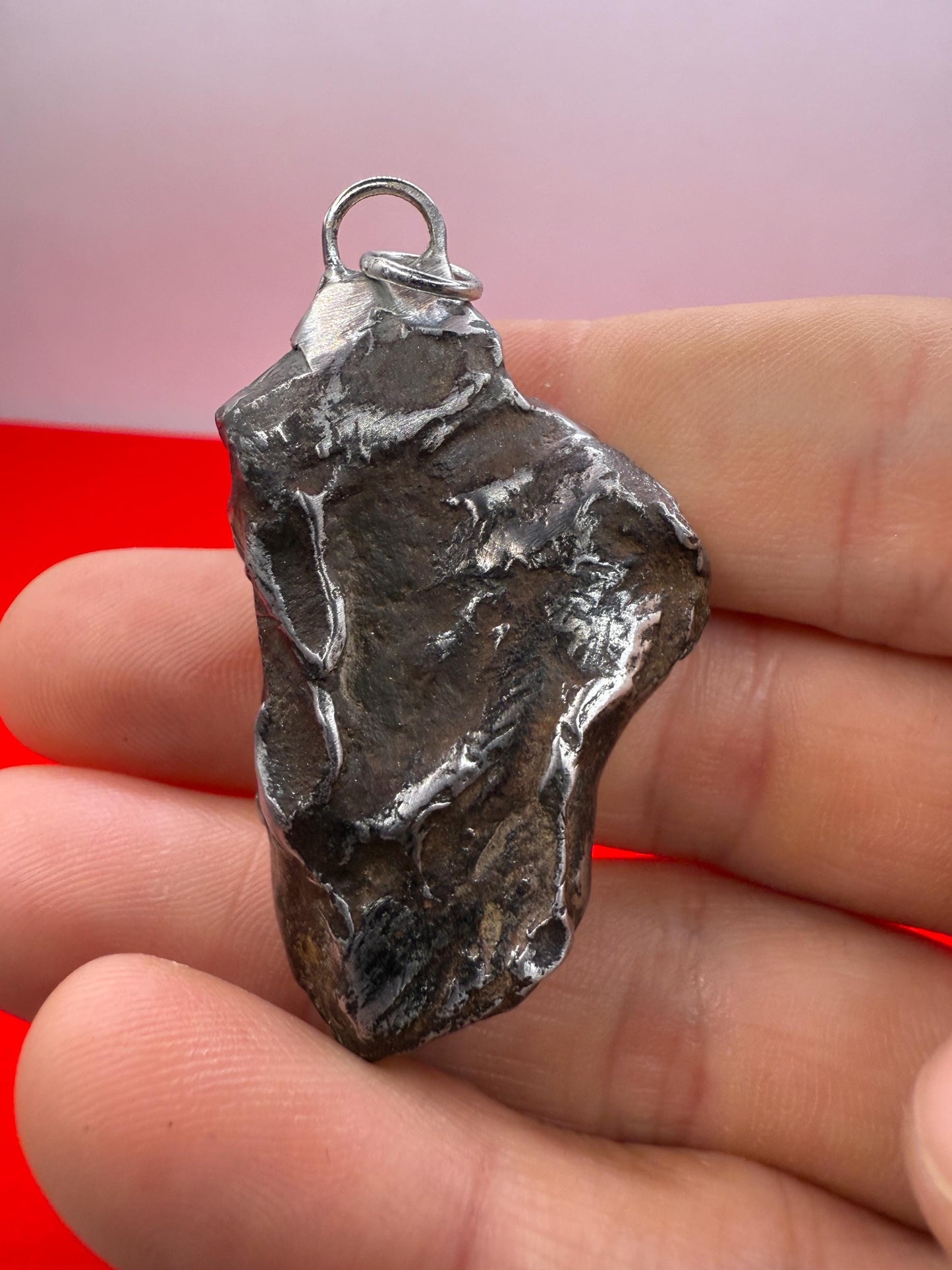 Unique Iron Meteorite Specimen Gebel Kamil, 46.02g, Astronomy Gift, Space Gift, Iron Meteorite, Egypt, Polished Meteorite, Space