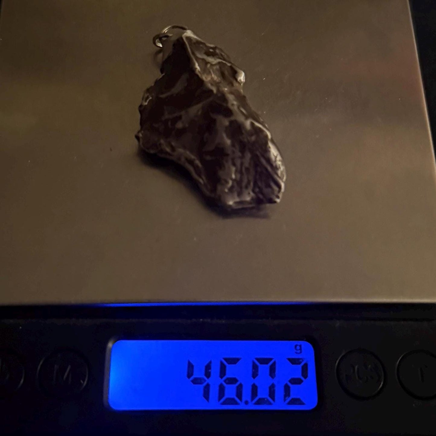 Unique Iron Meteorite Specimen Gebel Kamil, 46.02g, Astronomy Gift, Space Gift, Iron Meteorite, Egypt, Polished Meteorite, Space