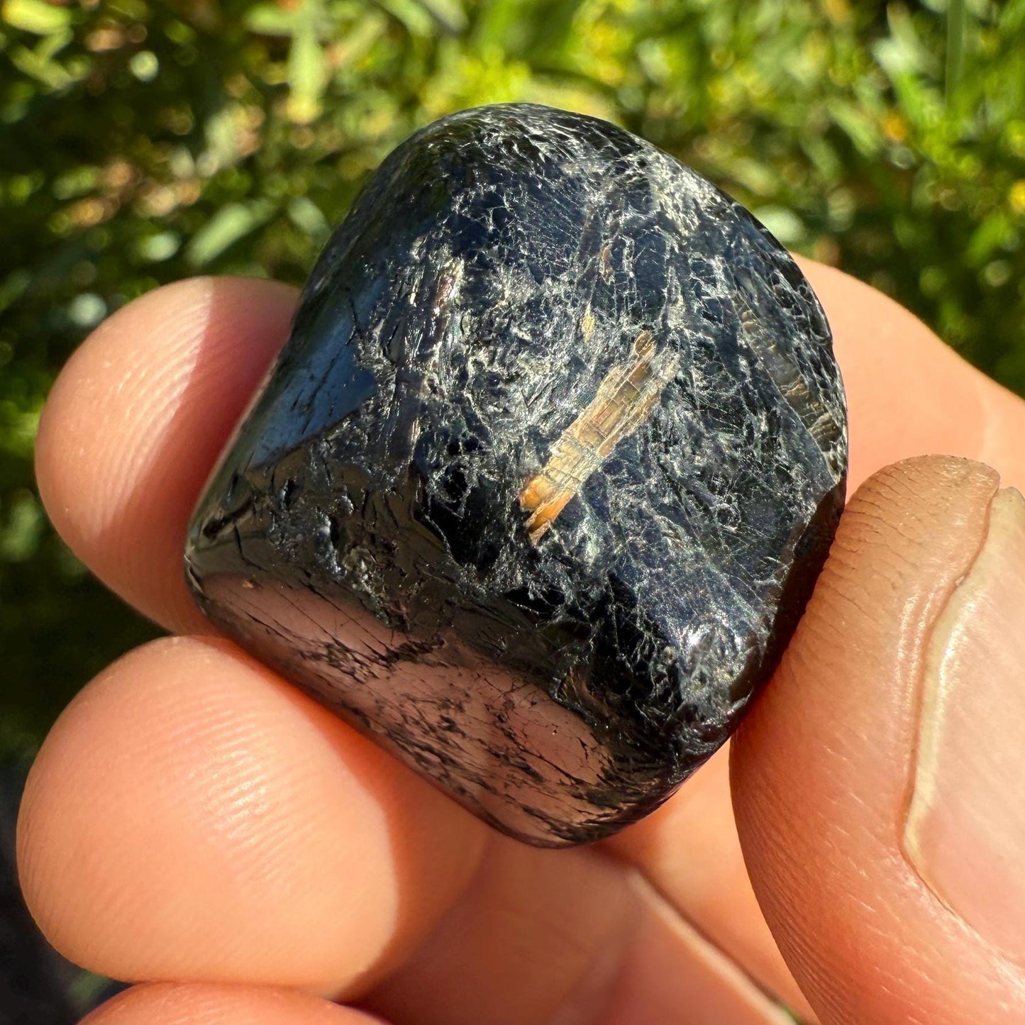 Nuummite Stone: Greenland Stone for Reiki, Grounding, Talisman, 16.00 grams