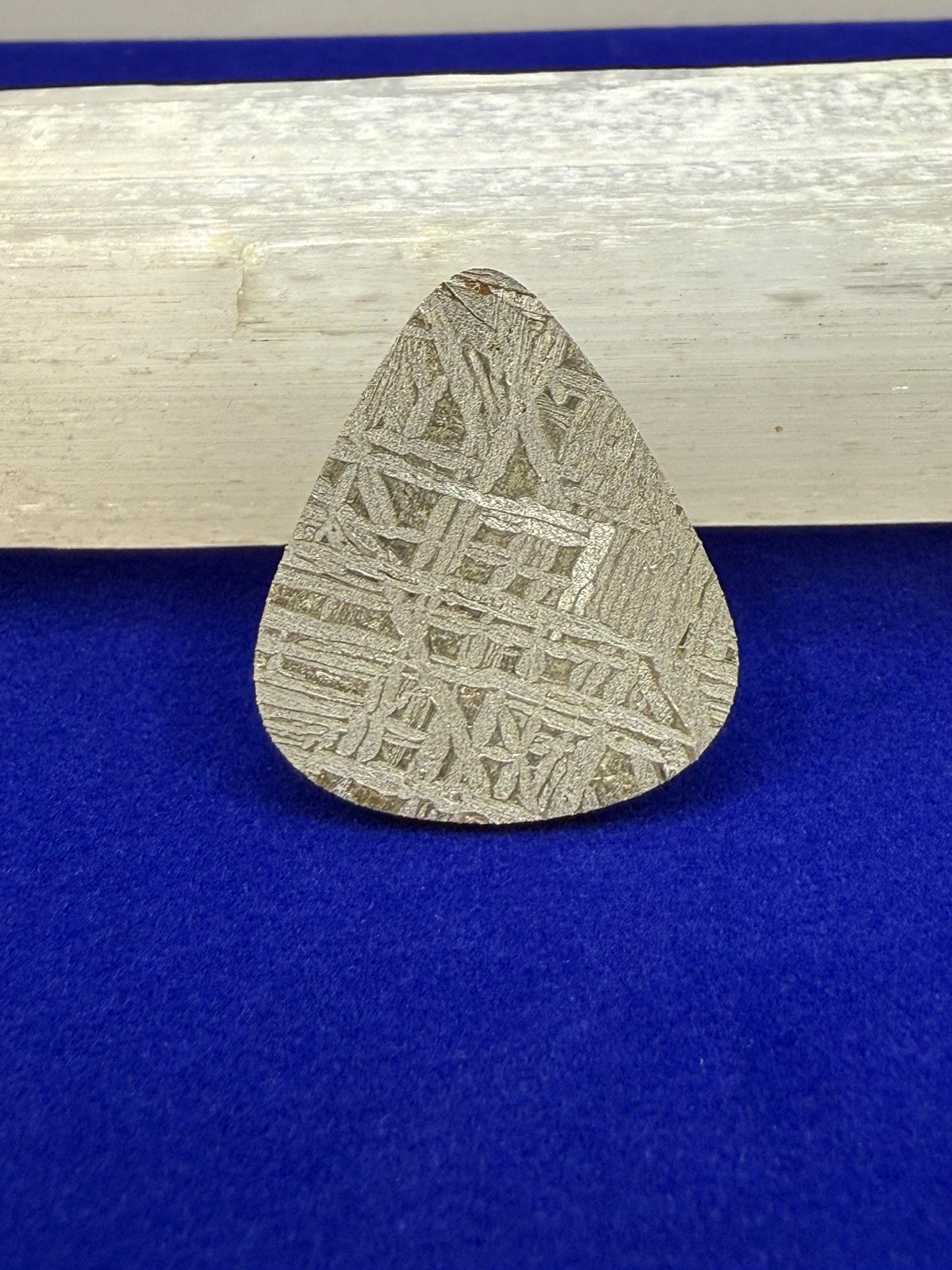 Aletai Meteorite Guitar Pick: Etched Iron, Unique Astronomy Gift, 6.98 grams