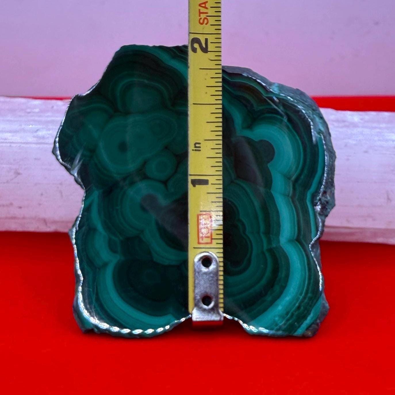 Polished Malachite Slice, High Quality Malachite, Excellent Quality Malachite Slab, Heart Chakra, Protection, Healing Stone, 49.85 grams