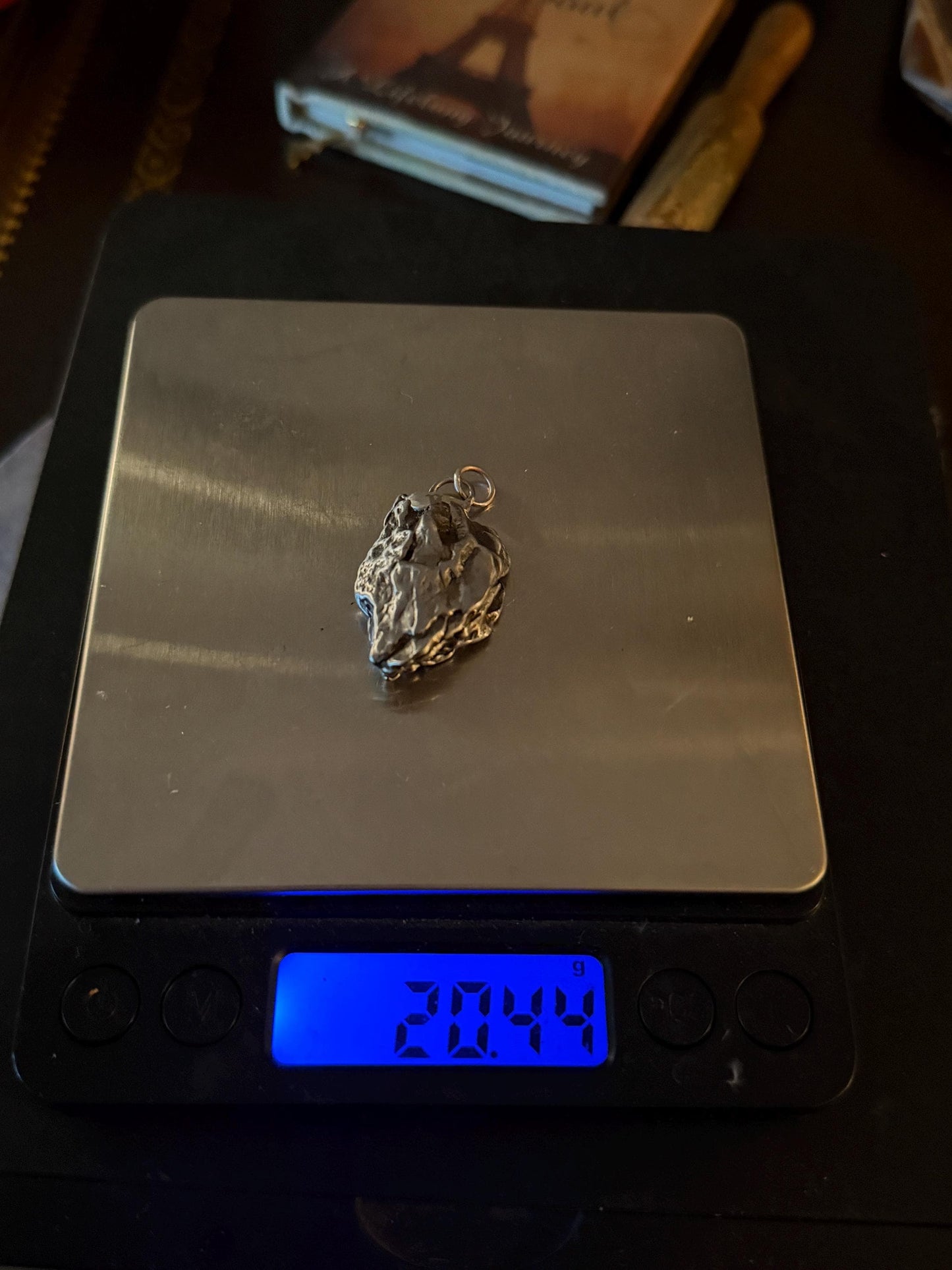 Beautiful Meteorite Campo del Cielo Pendant 20.44 Grams, Astronomy Gift, Authentic Meteorite, Meteorite Jewelry, Meteorite Pendant, COA