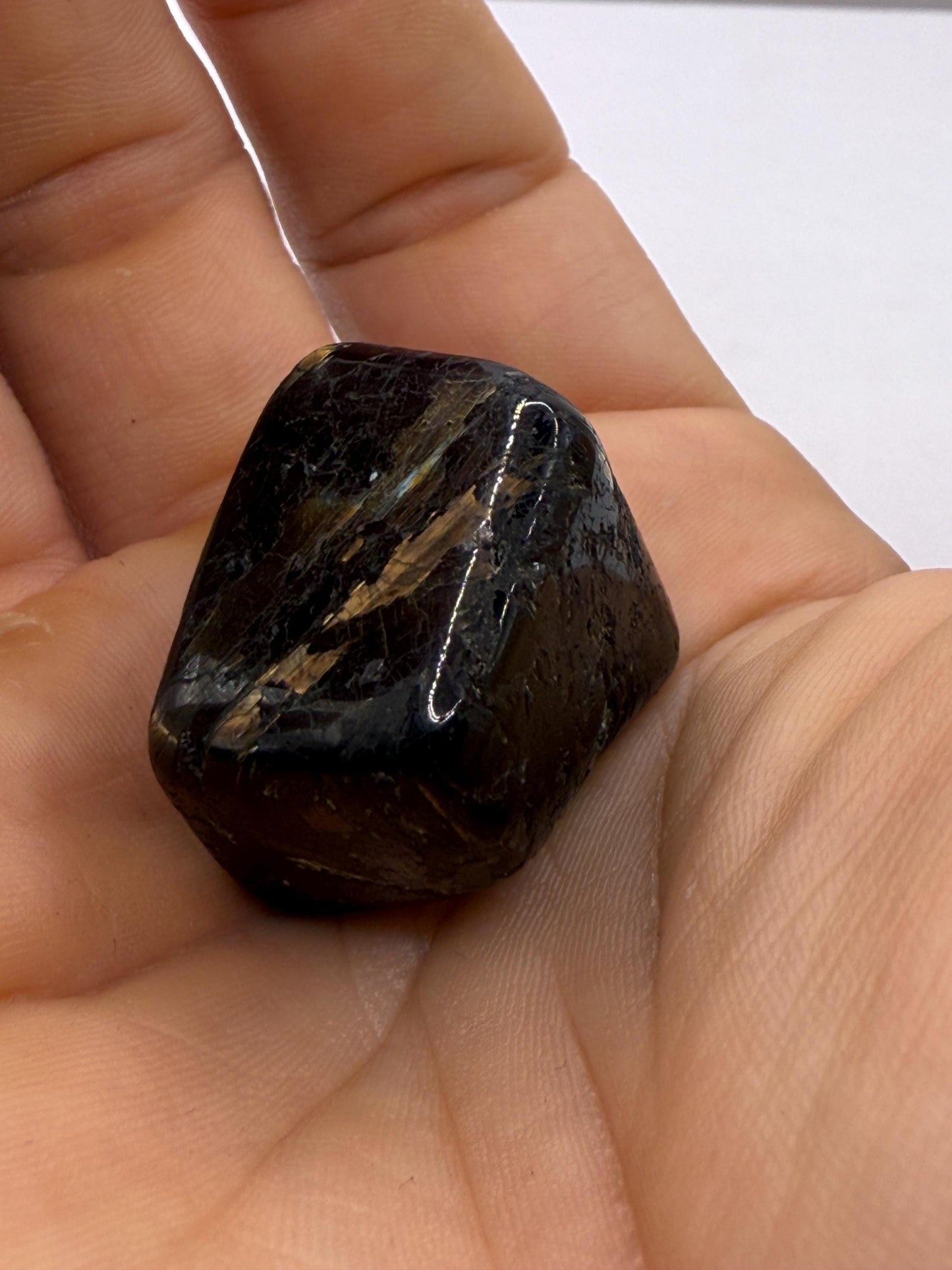 Nuummite Stone, Sorcerer’s Stone, Natural Nuummite, Greenland, Reiki, Rock Collection, Manifesting, Grounding, Energy Work, 23.37 grams