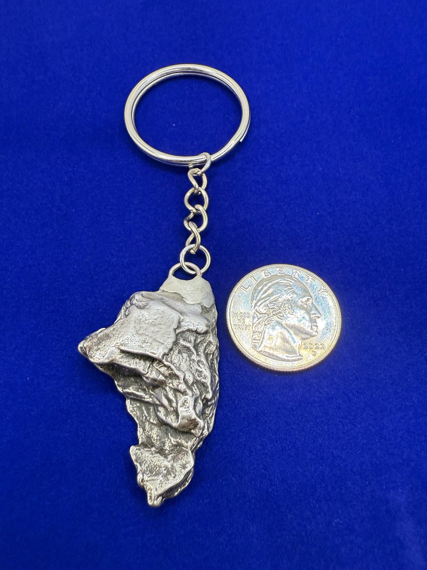 Meteorite Keychain, Campo del Cielo Meteorite, Cosmic Keychain, Authentic Meteorite, Space Accessories, Astronomy Gift, Space Gift, 35.06g