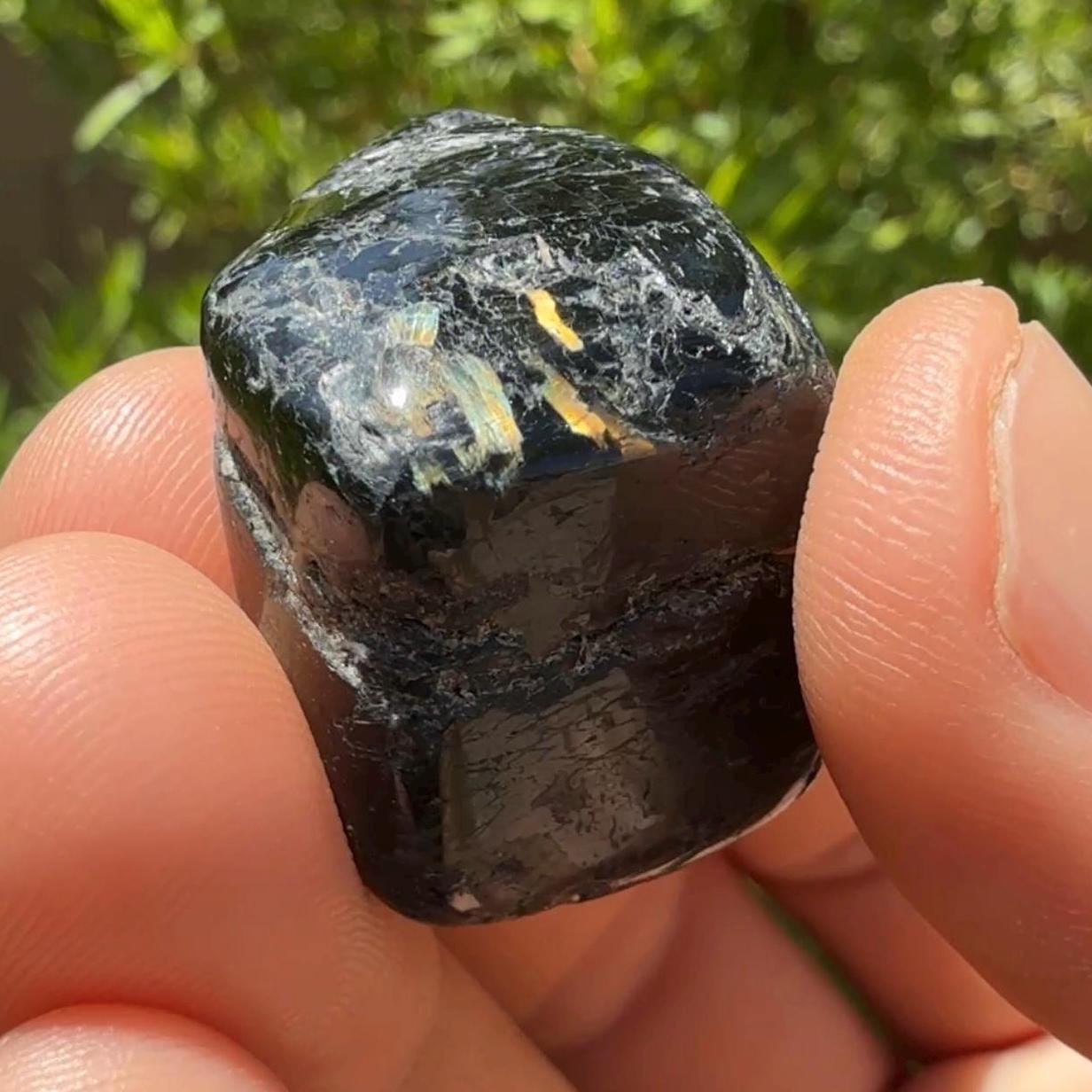 Nuummite Stone, Sorcerer’s Stone, Natural Nuummite, Greenland, Reiki, Rock Collection, Manifesting, Grounding, Energy Work, 19.47 grams