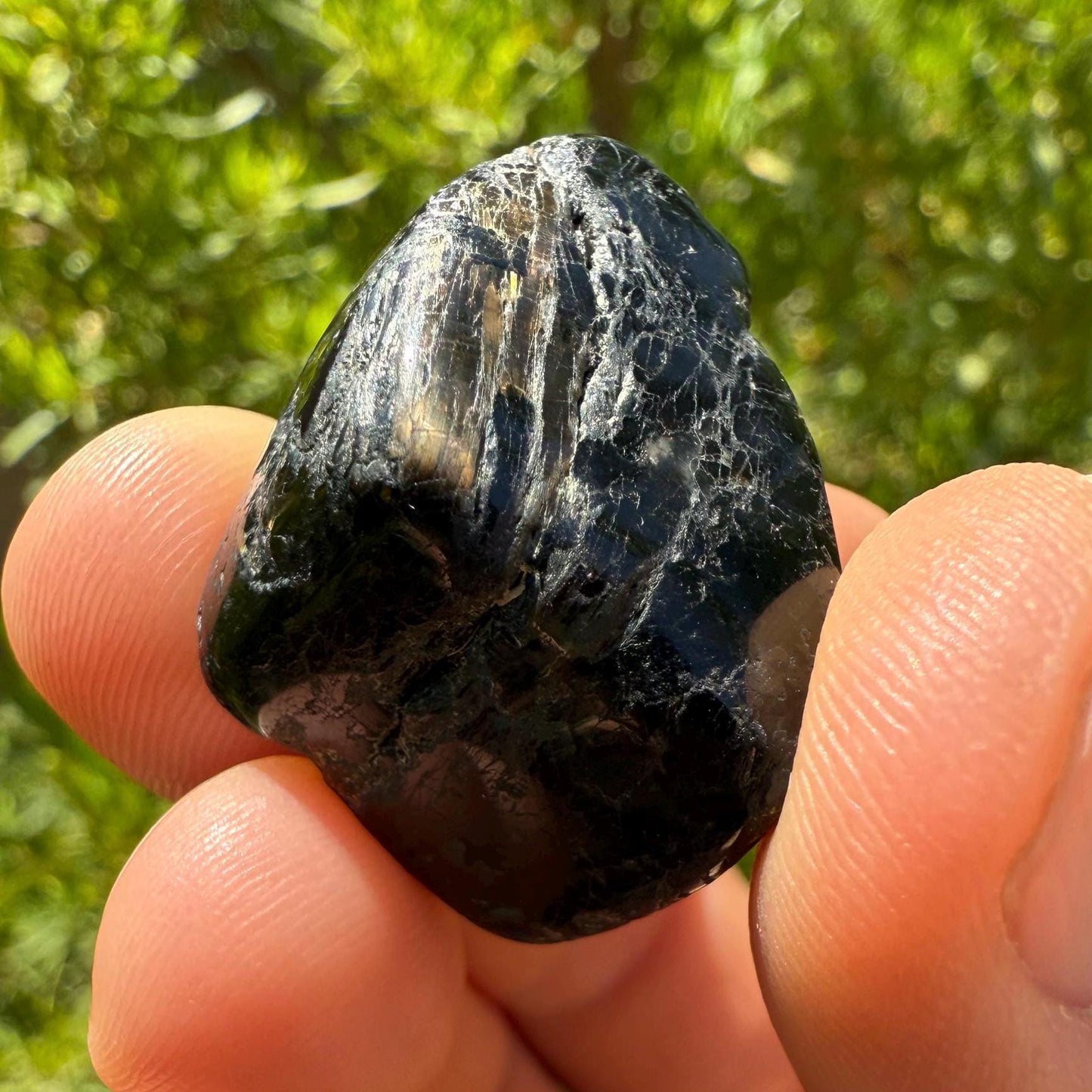 Nuummite Stone, Sorcerer’s Stone, Natural Nuummite, Greenland, Reiki, Rock Collection, Manifesting, Grounding, Energy Work, 19.47 grams