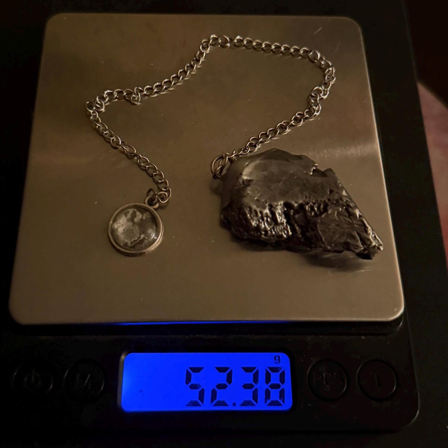 Campo del Cielo Meteorite Pendulum, Rare Cosmic Divination Tool, Crystal Healing Gift, 52.38g