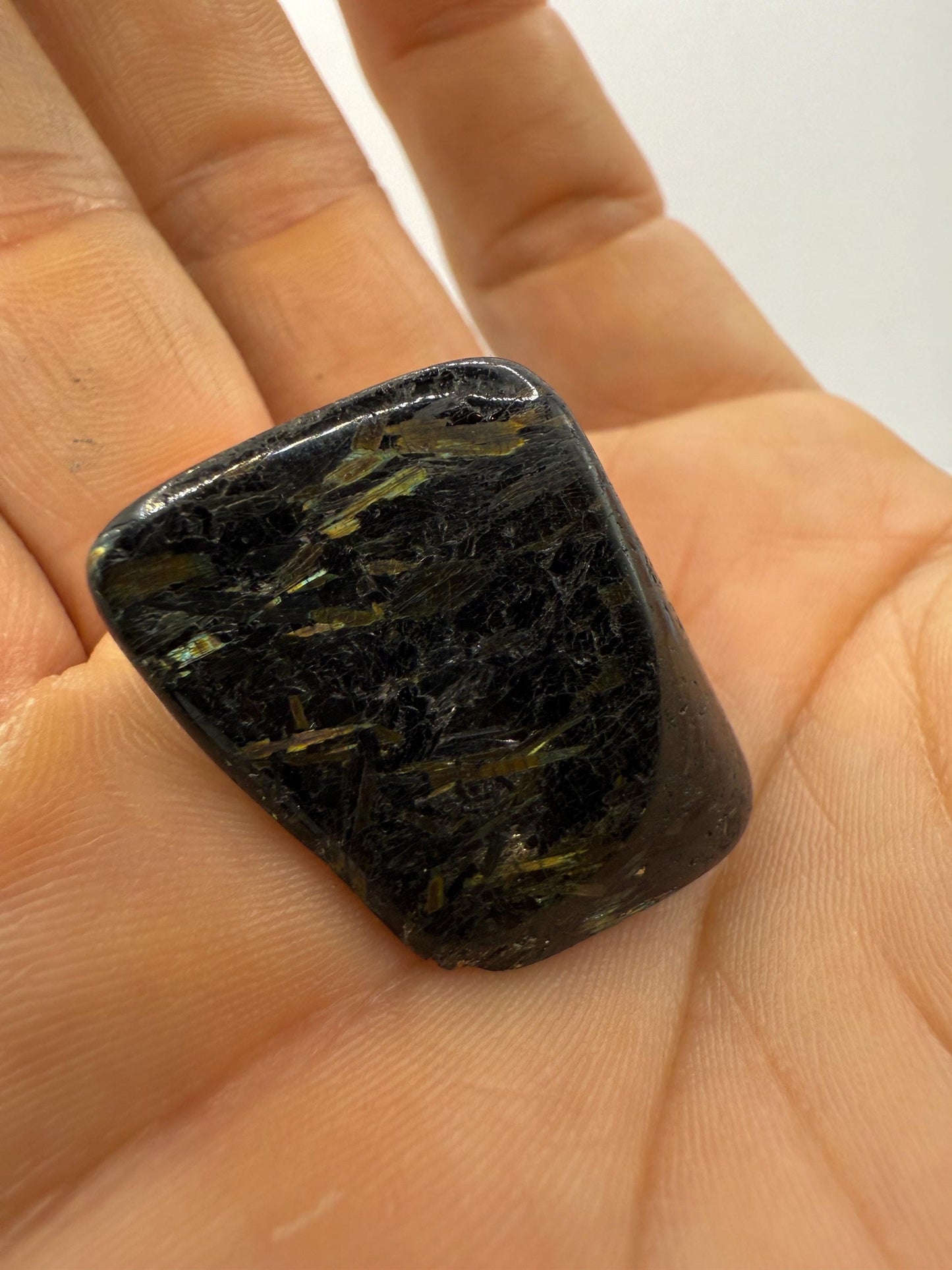 Nuummite Stone, Sorcerer’s Stone, Natural Nuummite, Greenland, Reiki, Rock Collection, Manifesting, Grounding, Energy Work, 15.78 grams