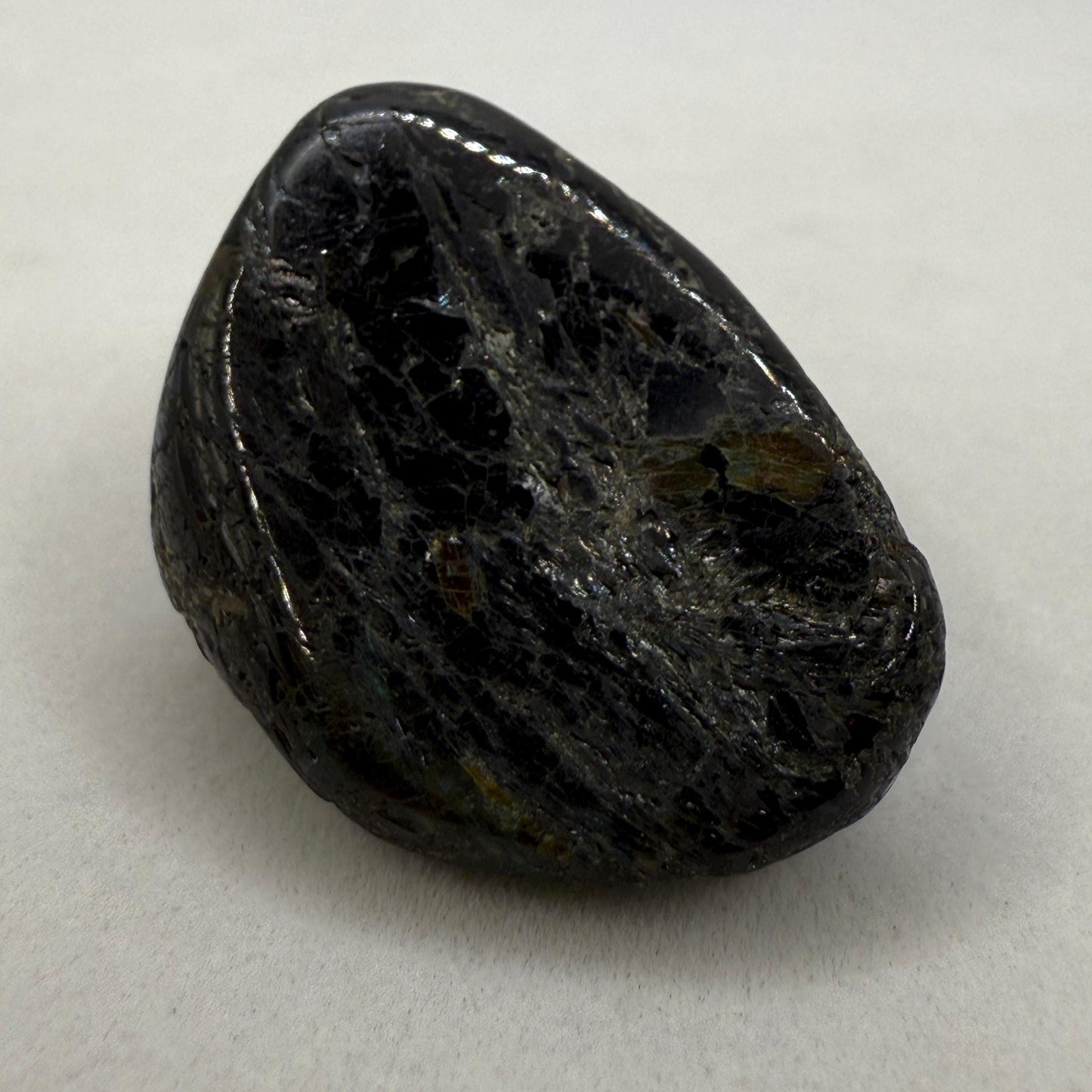Nuummite Stone, Sorcerer’s Stone, Natural Nuummite, Greenland, Reiki, Rock Collection, Manifesting, Grounding, Energy Work, 13.19 grams