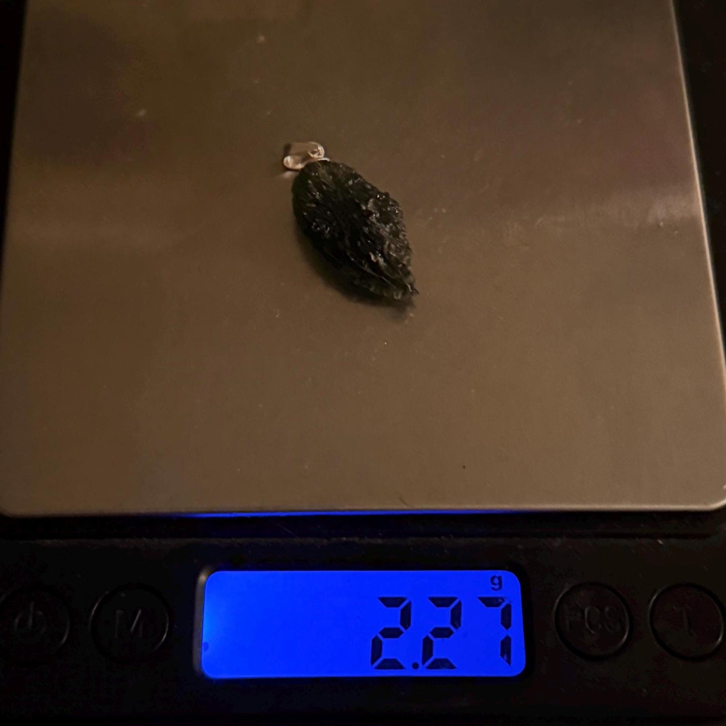 Authentic Moldavite Tektite Pendant: Czech Republic, Reiki Energy, 2.3g/11.5ct