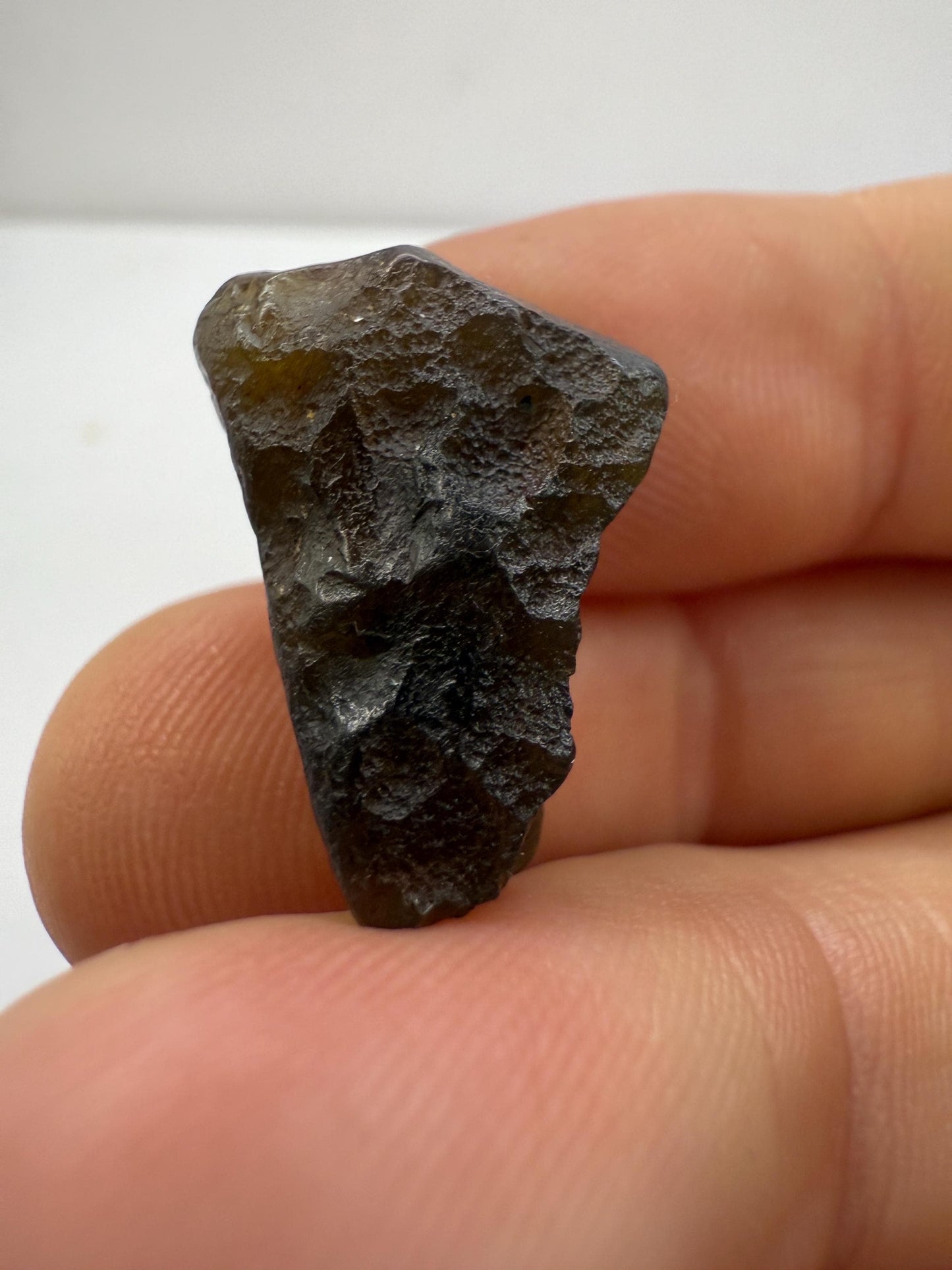 Golden Amber Saffordite: Rare Arizona Pseudotektite, Meditation Stone, 3.27 grams
