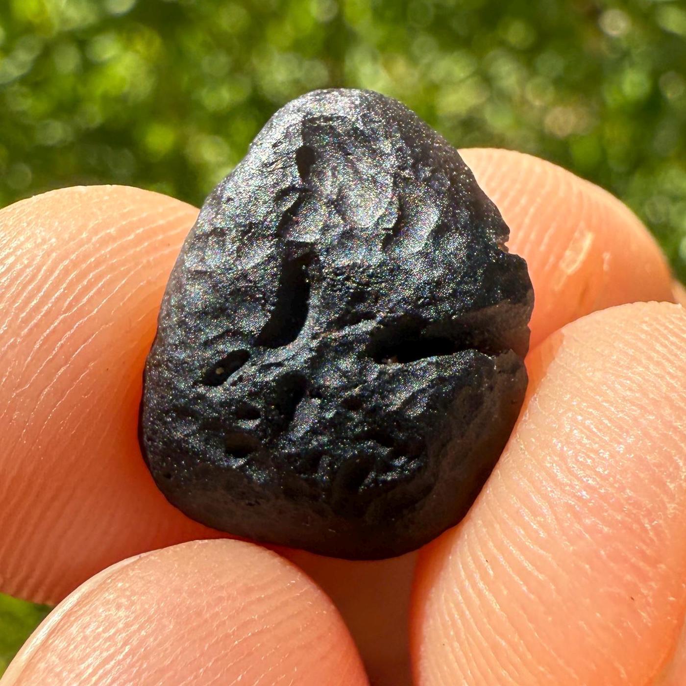 Saffordite Specimen: Arizona Cintamani Stone, Metaphysical Obsidian, Pseudo-Tektite, 1.85 grams