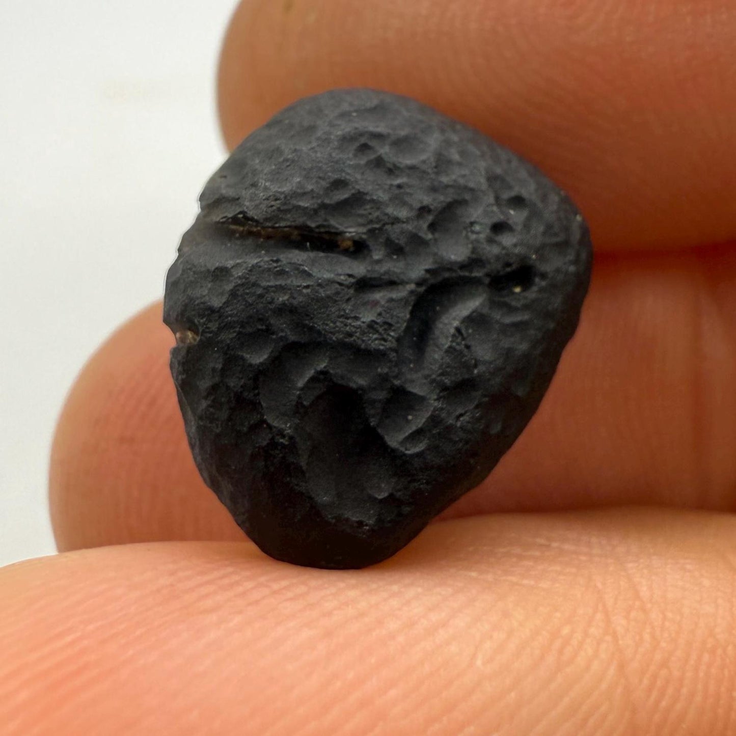 Saffordite Specimen: Arizona Cintamani Stone, Metaphysical Obsidian, Pseudo-Tektite, 1.85 grams