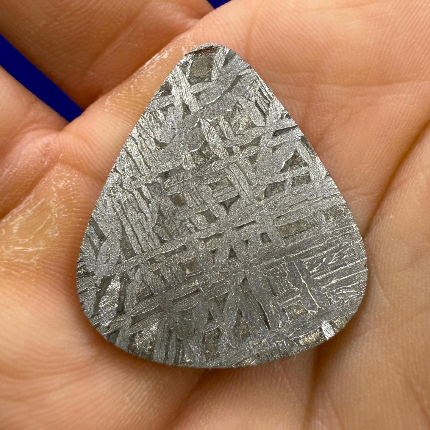 Aletai Meteorite Guitar Pick: Etched Iron, Unique Astronomy Gift, 6.98 grams