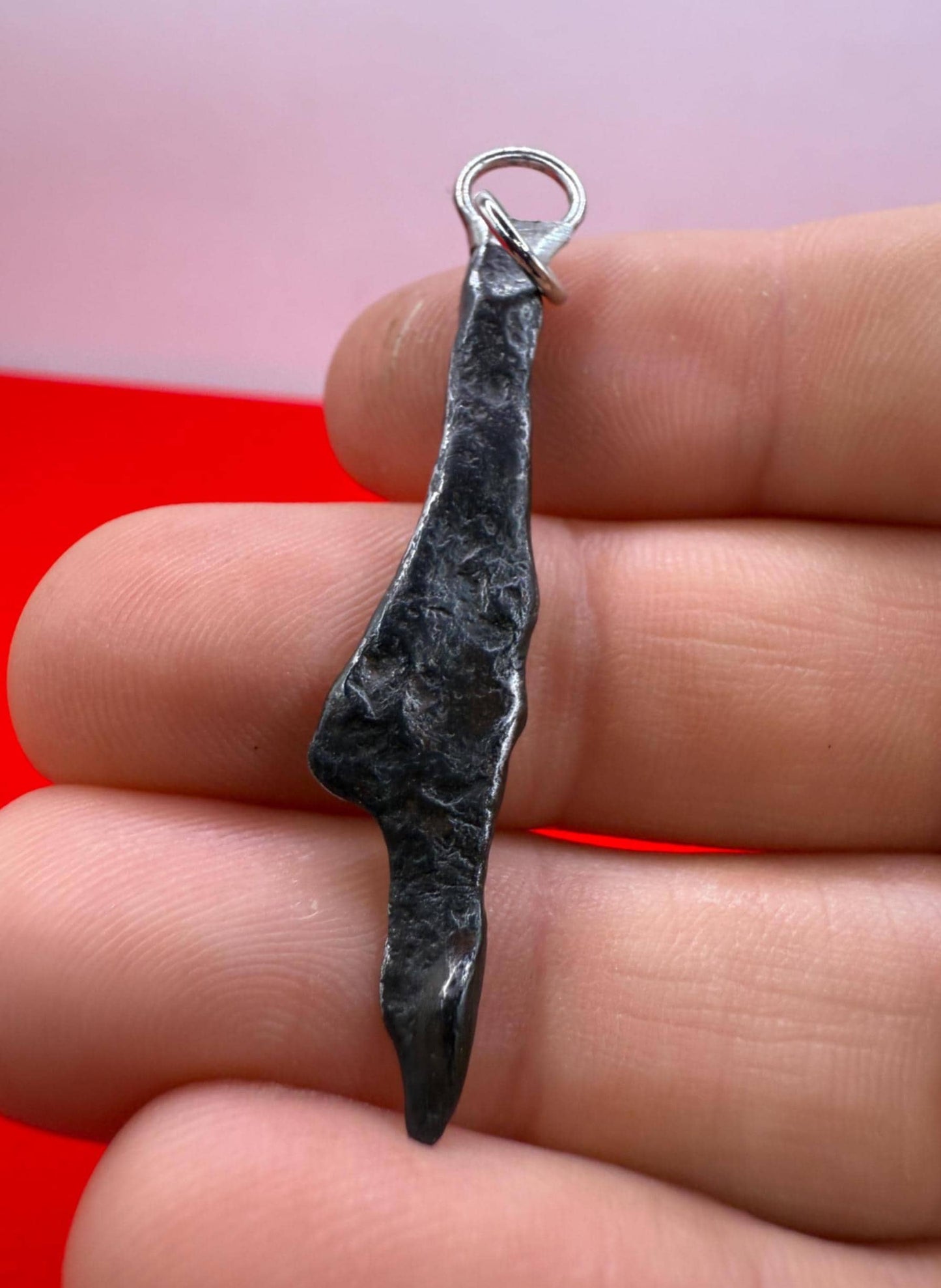 Agoudal Iron Meteorite Pendant: Handmade Astronomy Space Gift, Cosmic Pendant, 4.17 grams
