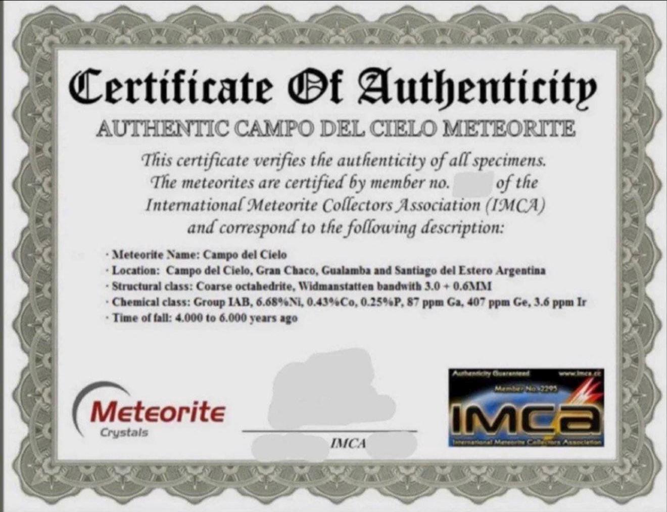 Campo del Cielo Meteorite Pendant: Authentic Iron Meteorite Jewelry, Space Gift, 26.29 grams