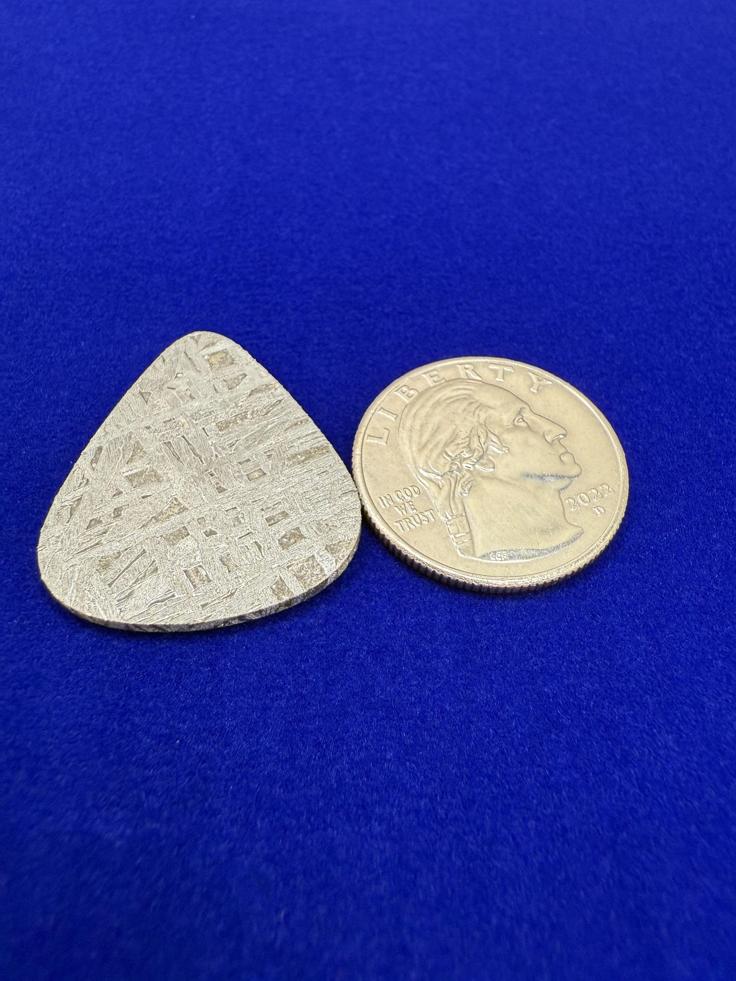 Aletai Meteorite Guitar Pick: Etched Iron, Unique Music Gift, 8.21 grams