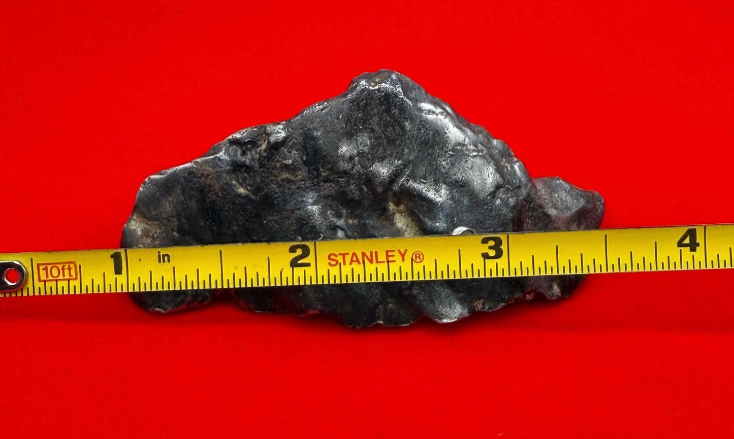 Gebel Kamil Iron Meteorite Specimen: Polished Ataxite from Egypt, 153.07 grams