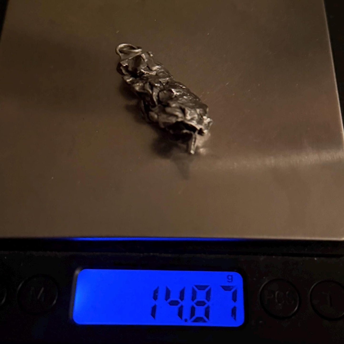 Aletai Meteorite Pendant: Space Jewelry, Astronomy Gift. 14.87 grams