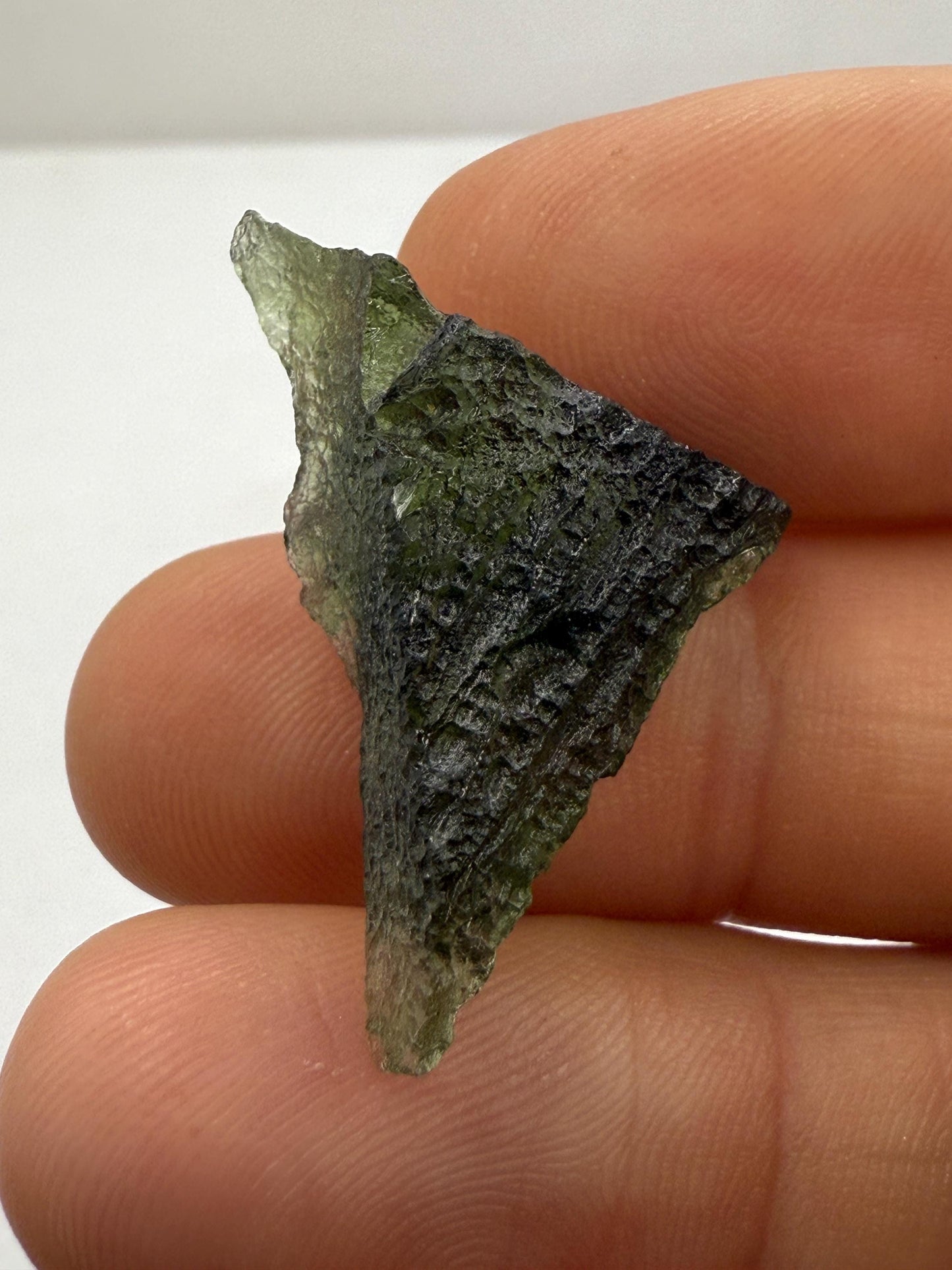 Authentic Moldavite Tektite Specimen: Czech Republic, Reiki Energy, 3.54g/17.7ct