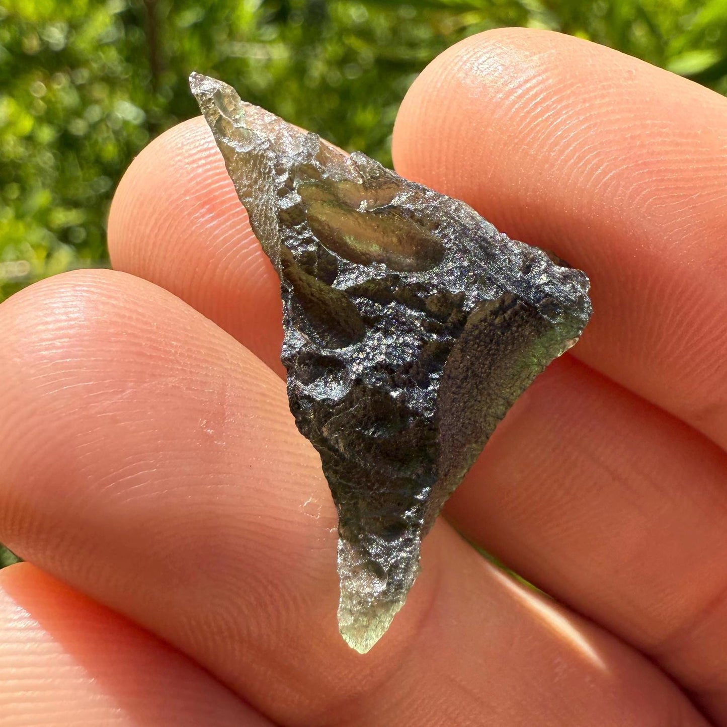 Authentic Moldavite Tektite Specimen: Czech Republic, Reiki Energy, 3.54g/17.7ct