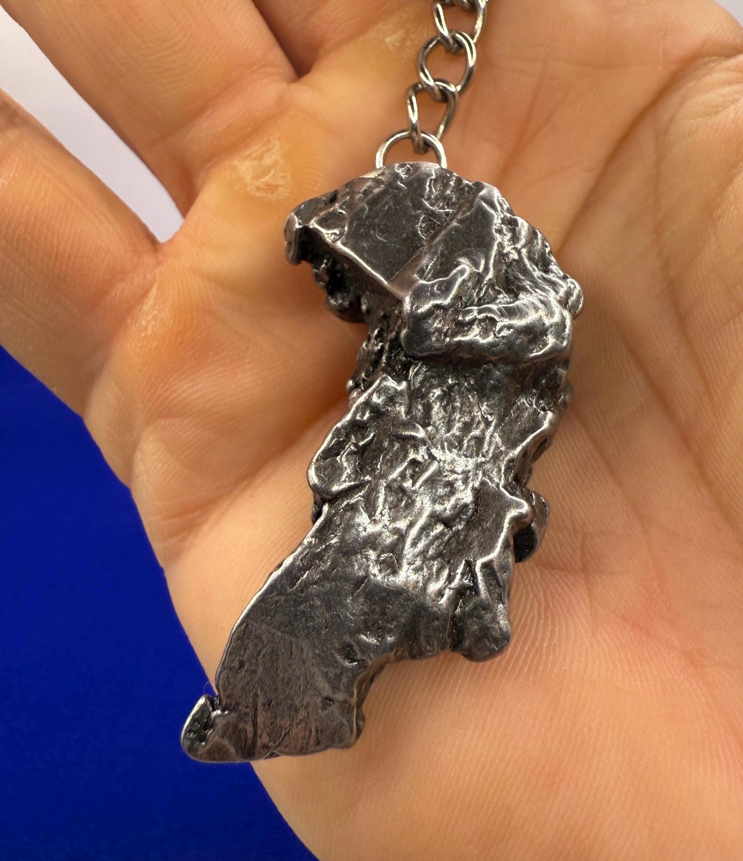 Meteorite Keychain, Campo del Cielo Meteorite, Cosmic Keychain, Authentic Meteorite, Space Accessories, Astronomy Gift, Space Gift, 50.75g