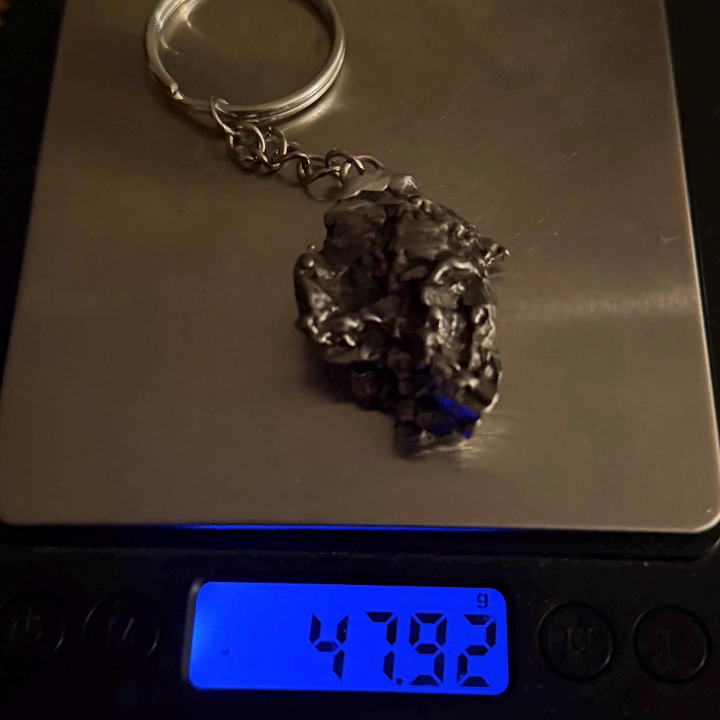 Meteorite Keychain, Campo del Cielo Meteorite, Cosmic Keychain, Authentic Meteorite, Space Accessories, Astronomy Gift, Space Gift, 47.92g