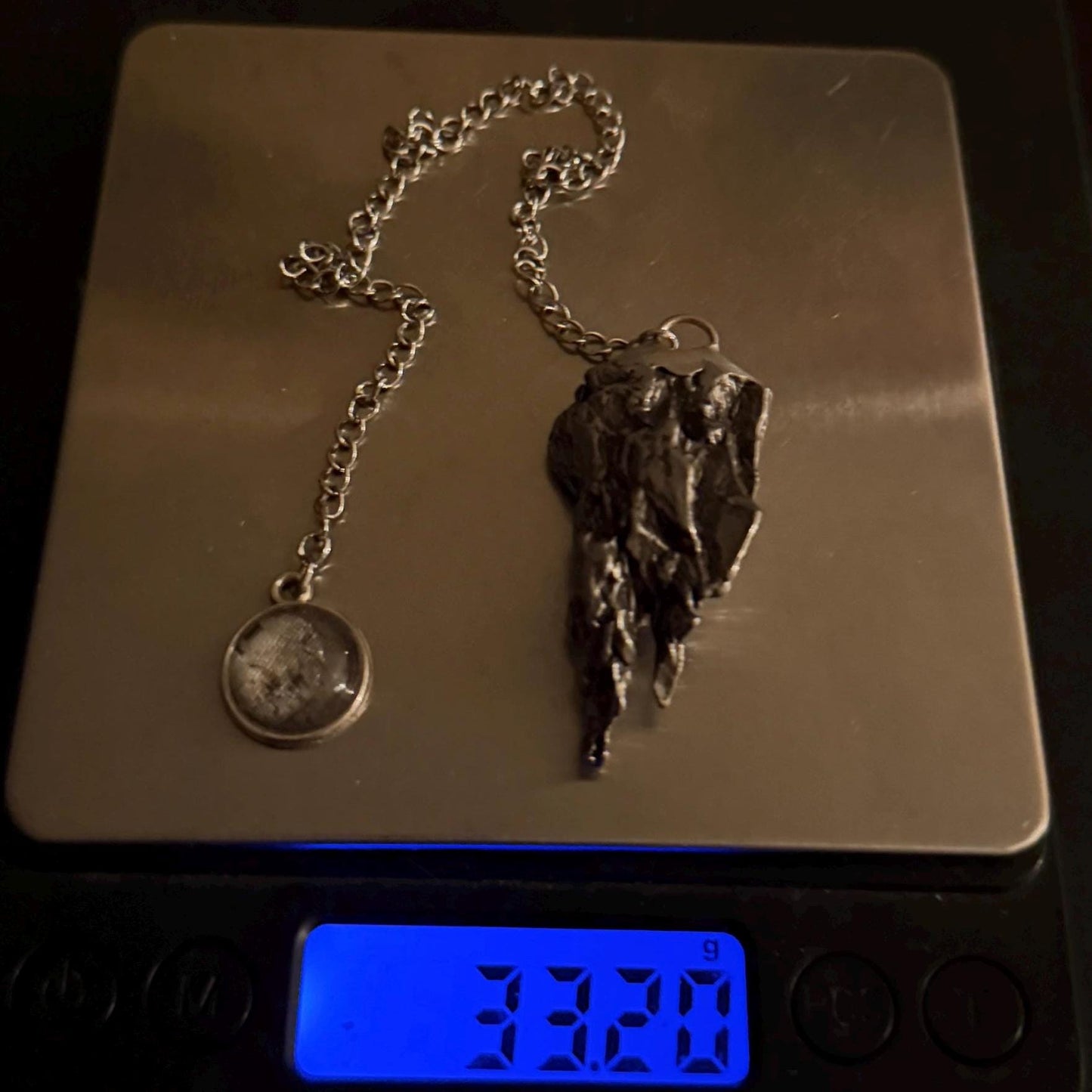 Campo del Cielo Meteorite Pendulum, Rare Cosmic Divination Tool, Crystal Healing Gift, 33.20g
