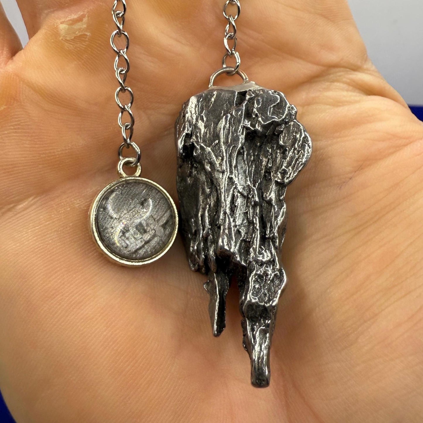 Campo del Cielo Meteorite Pendulum, Rare Cosmic Divination Tool, Crystal Healing Gift, 33.20g