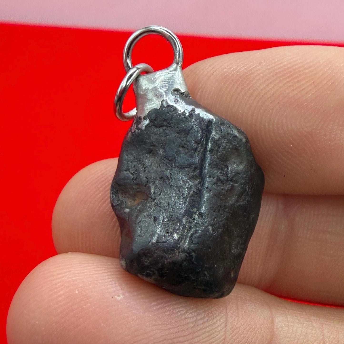 Agoudal Iron Meteorite Pendant: Handmade Astronomy Space Gift, Cosmic Pendant, 11.45 grams
