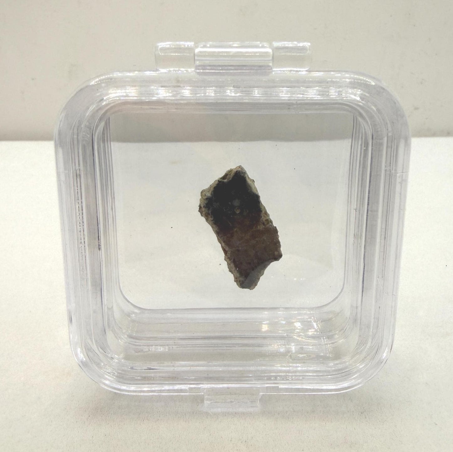Polished NWA 15373 Lunar Meteorite Slice: 1.37 gram Feldspathic Breccia