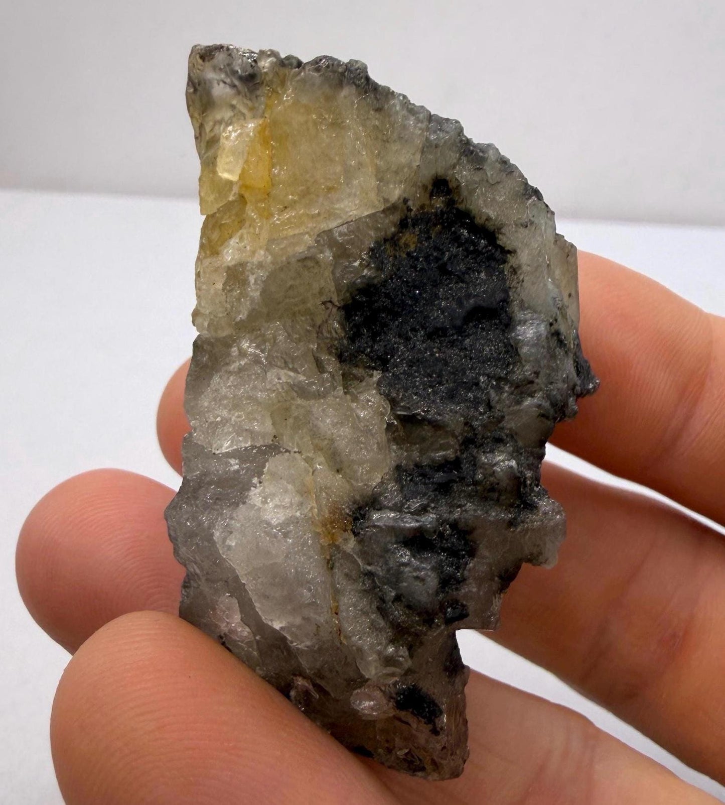Rare Bicolor Brazilian Phenacite Crystal 45.90g Golden & Clear – Powerful Energy