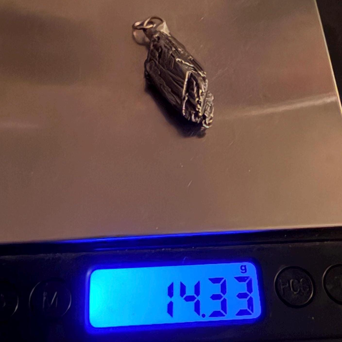 Aletai Meteorite Pendant: Authentic Space Jewelry, Cosmic Jewelry, 14.33 grams