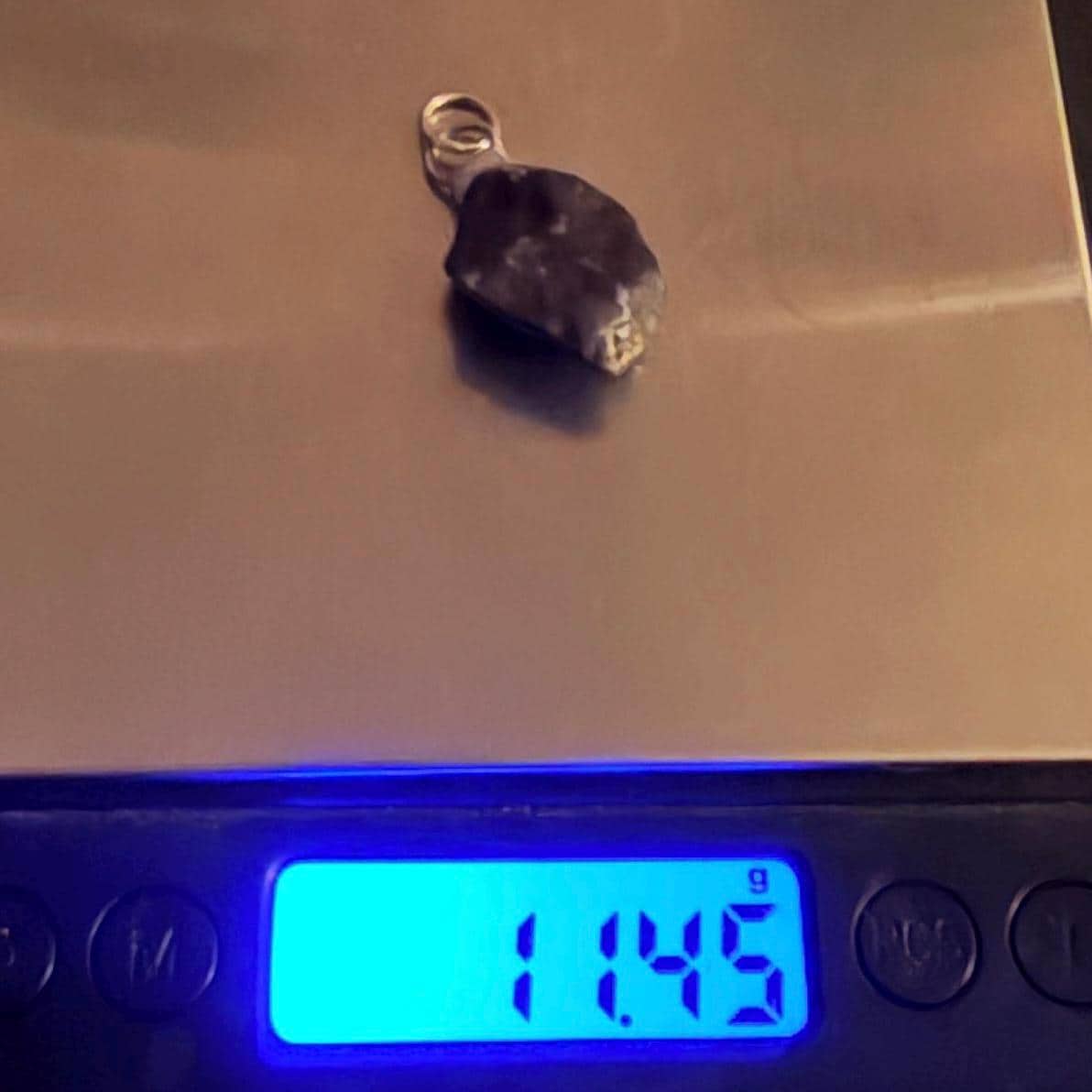 Agoudal Iron Meteorite Pendant: Handmade Astronomy Space Gift, Cosmic Pendant, 11.45 grams