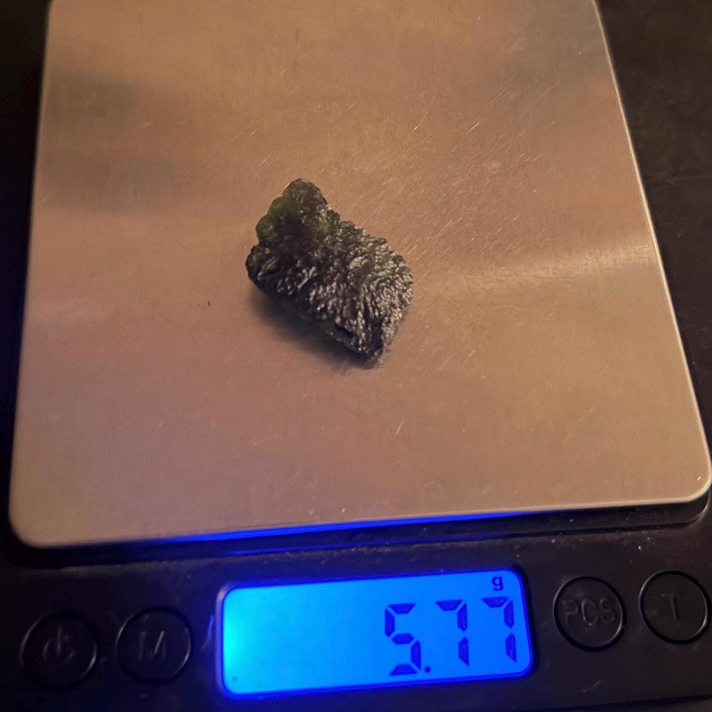 Authentic Moldavite Tektite Specimen, Czech Republic, 5.77 grams