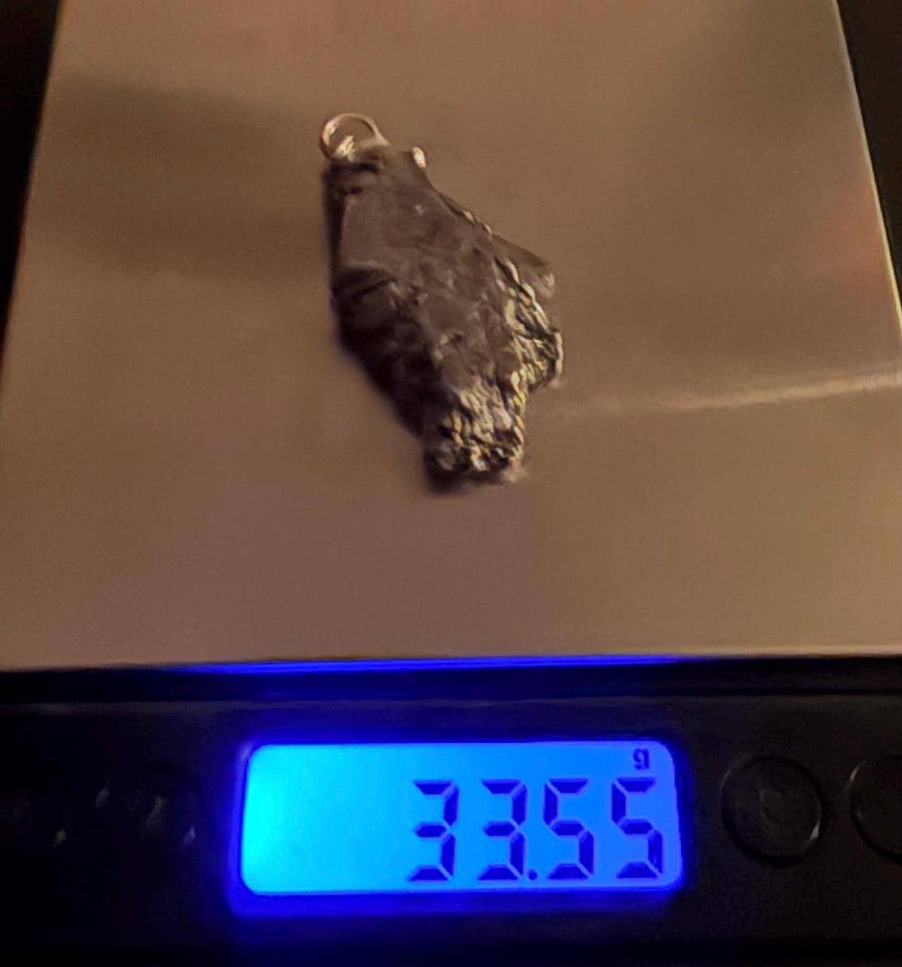 Aletai Meteorite Pendant: Authentic Space Jewelry, Cosmic Jewelry, 33.55g