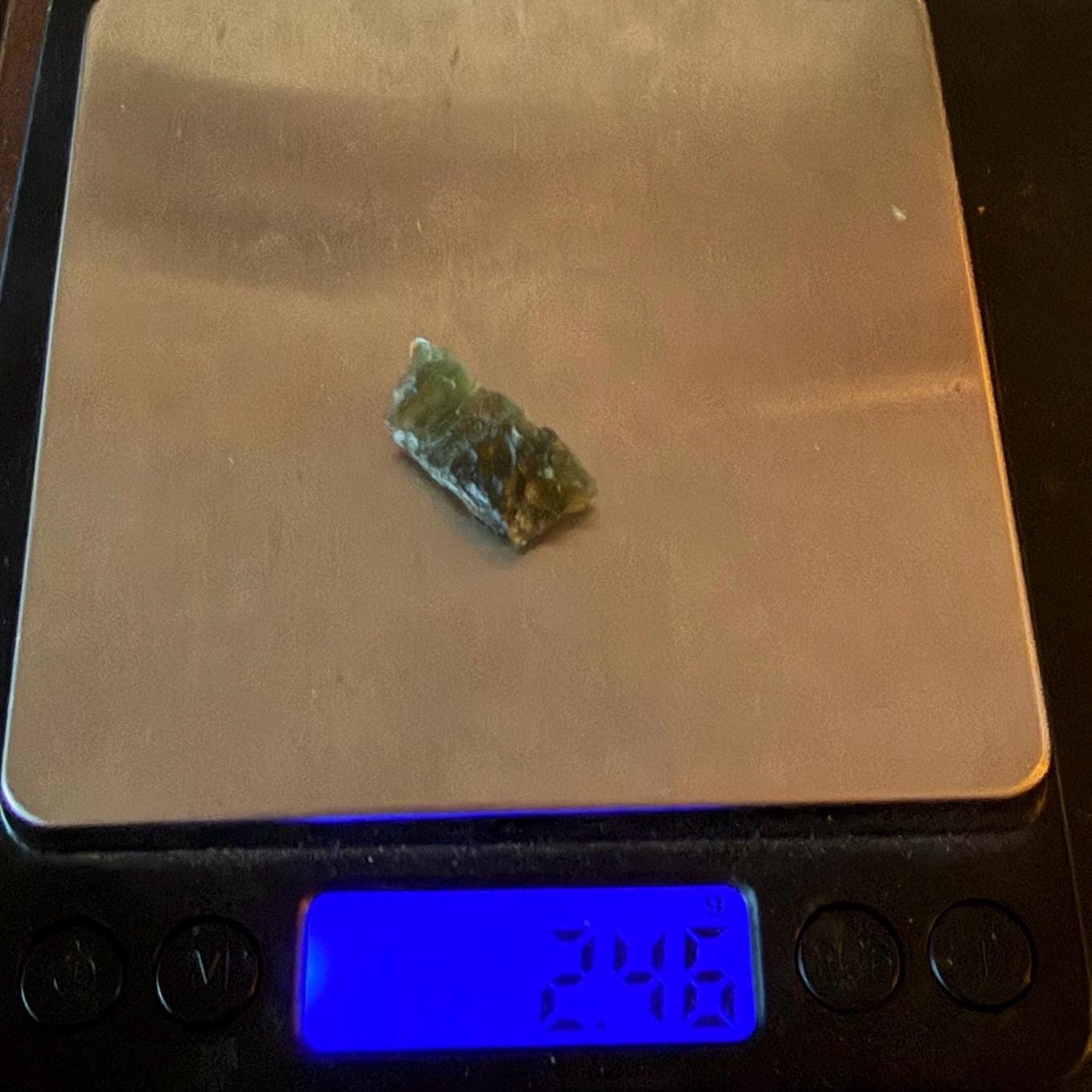 Authentic Moldavite Tektite Specimen, Czech Republic Origin, 2.46 grams