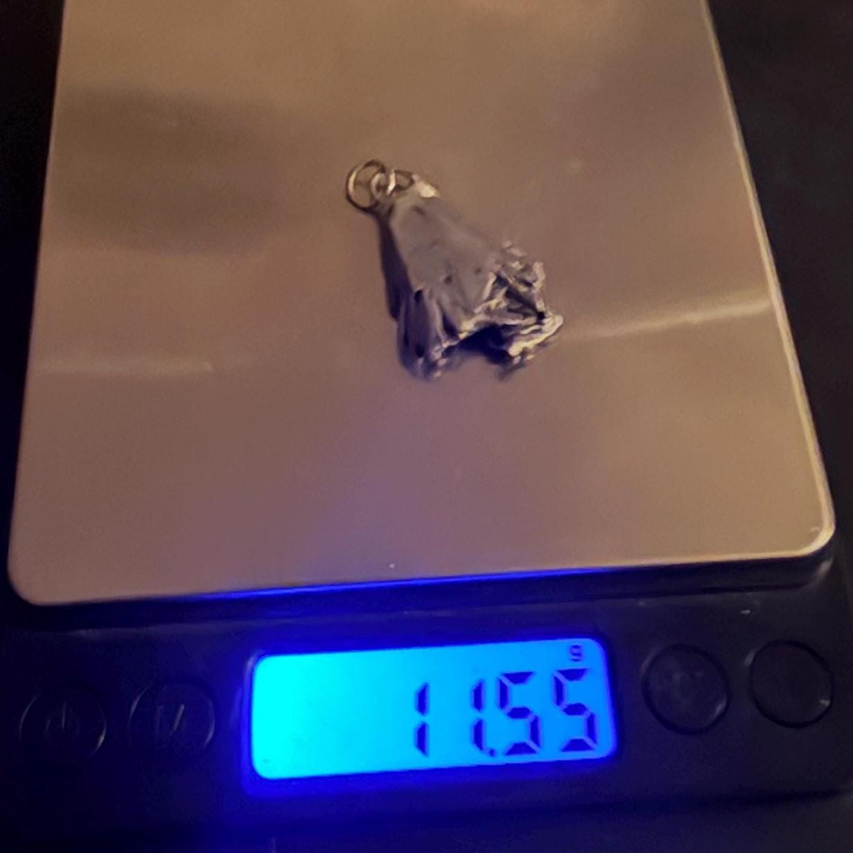 Aletai Meteorite Pendant: Visible Widmanstätten Pattern, Authentic Space Jewelry, Cosmic Jewelry, 11.55g