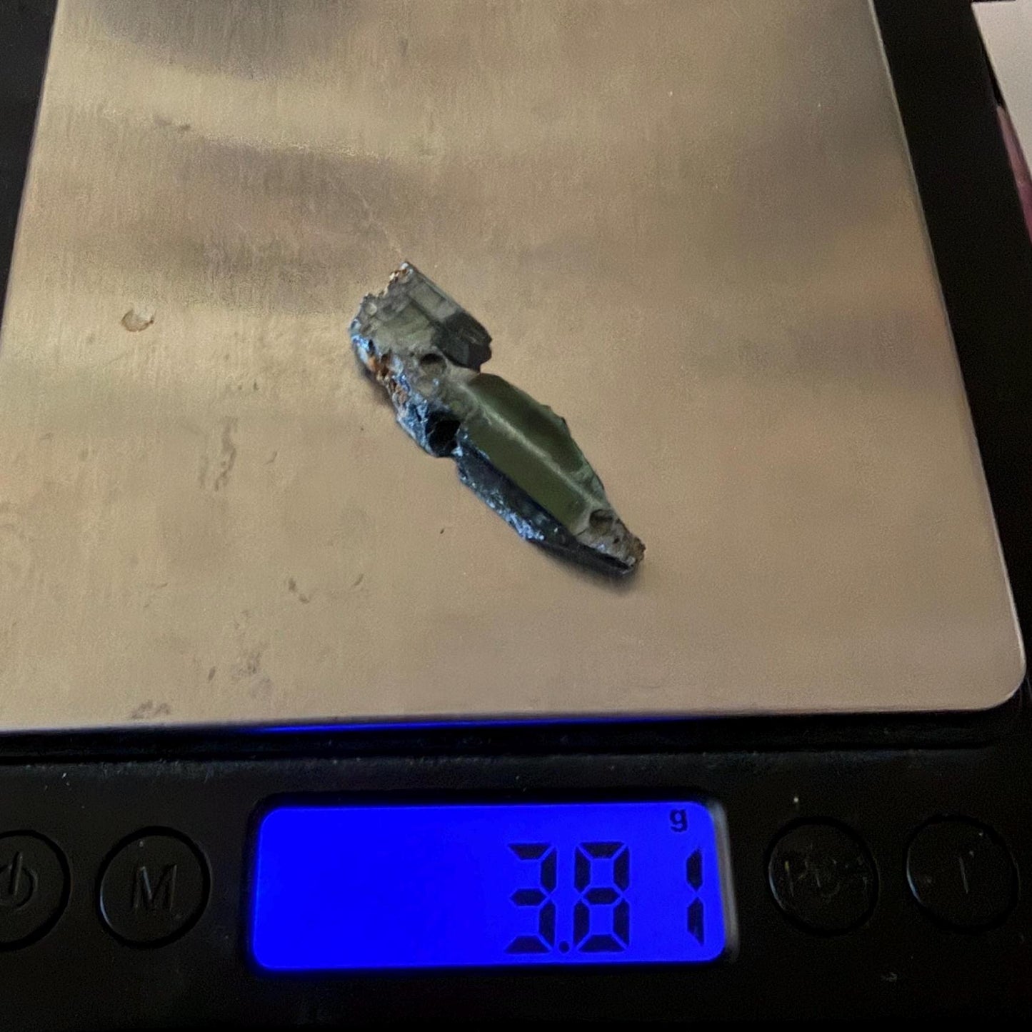 Rare Brazilian Vivianite Crystal: Reiki Energy Stone, Collector's Gem, 3.81g/19.05ct