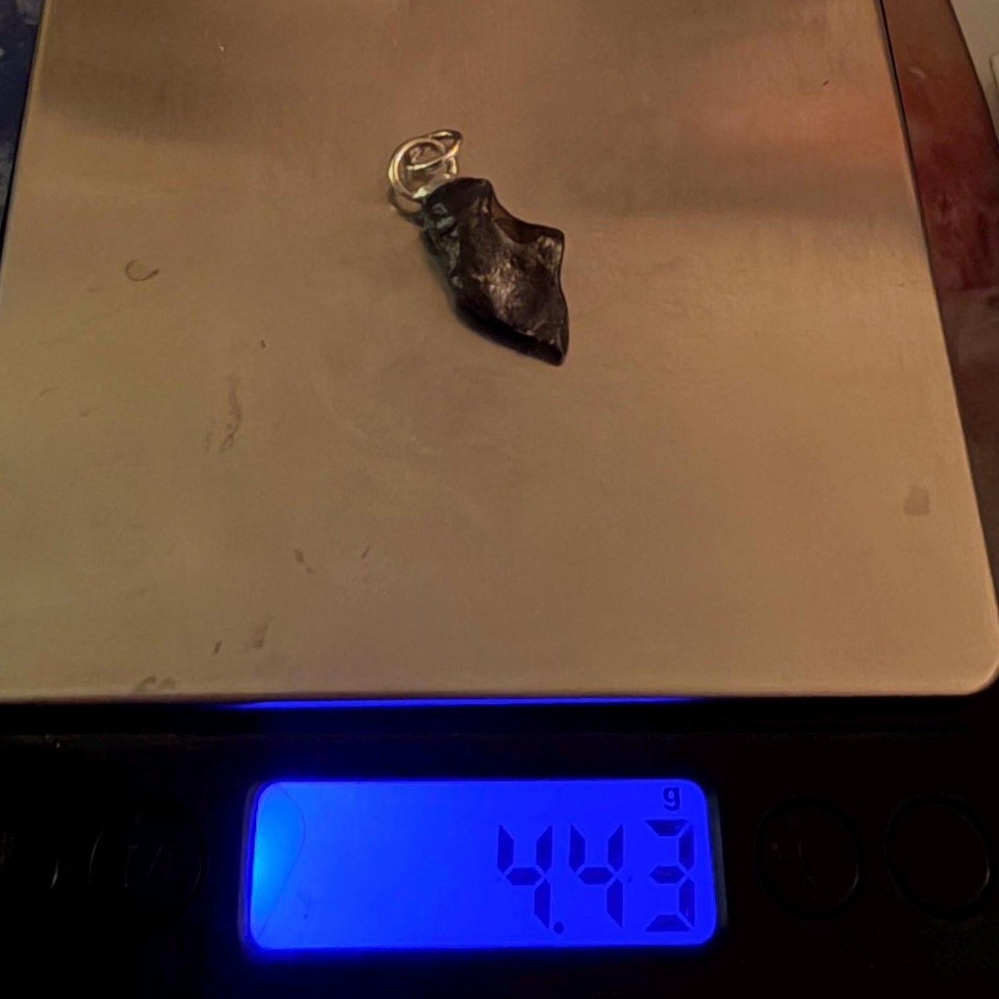 Agoudal Iron Meteorite Pendant: Handmade Astronomy Space Gift, Cosmic Pendant, 4.43 grams