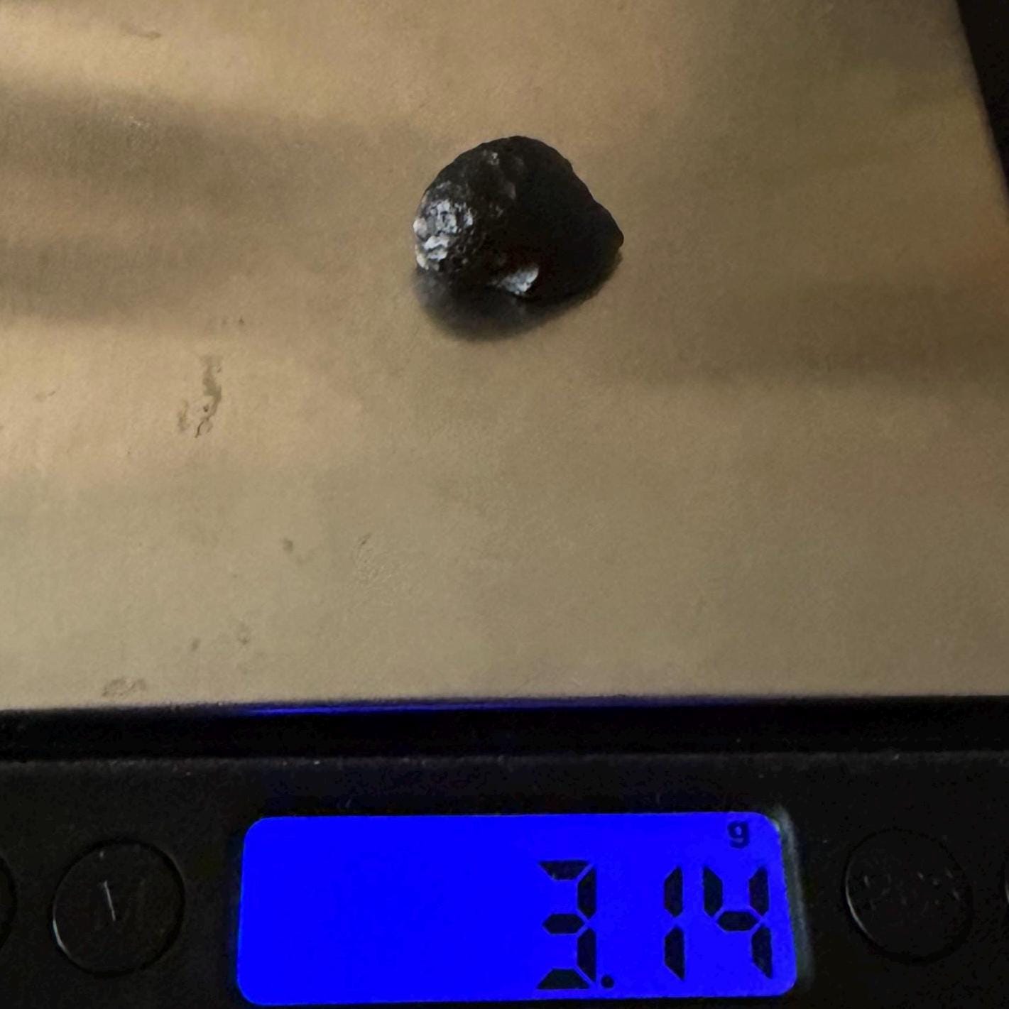 Saffordite Stone: Rare Cintamani, Arizona Tektite -3.14 Grams