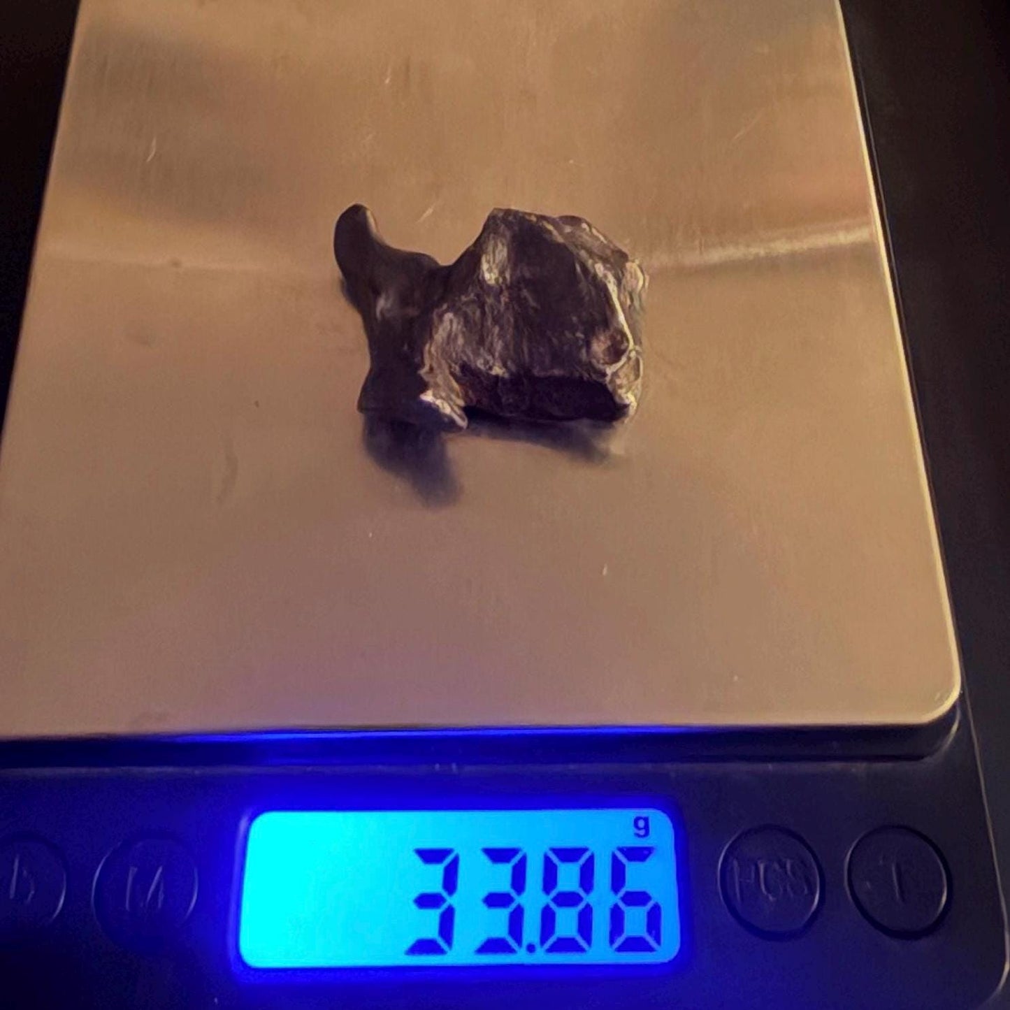 Agoudal Iron Meteorite Specimen: Sculptural Meteorite, Authentic Meteorite, IIAB Hexahedrite, 33.86 grams