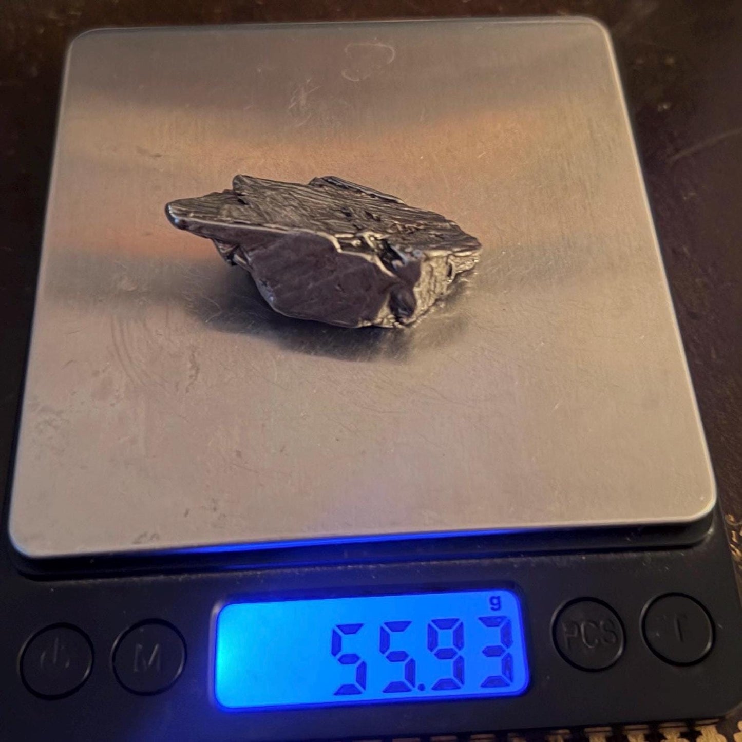 Aletai Iron-Nickel Meteorite Specimen: Widmanstätten Pattern, 55.93g