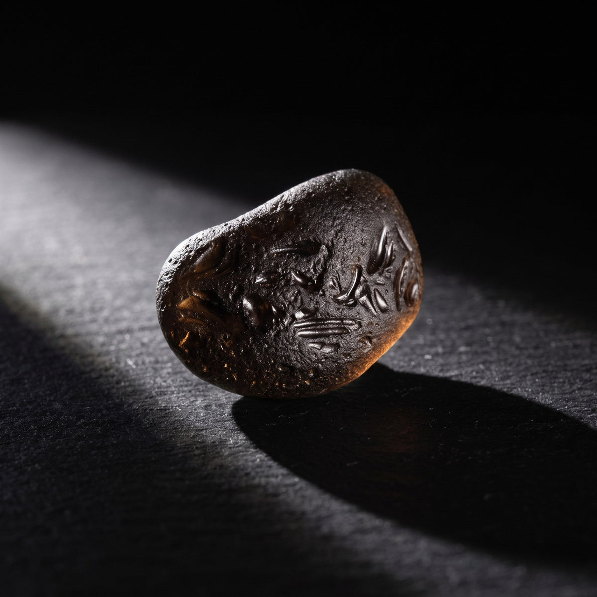 A 12.24 gram Saffordite resting on black slate