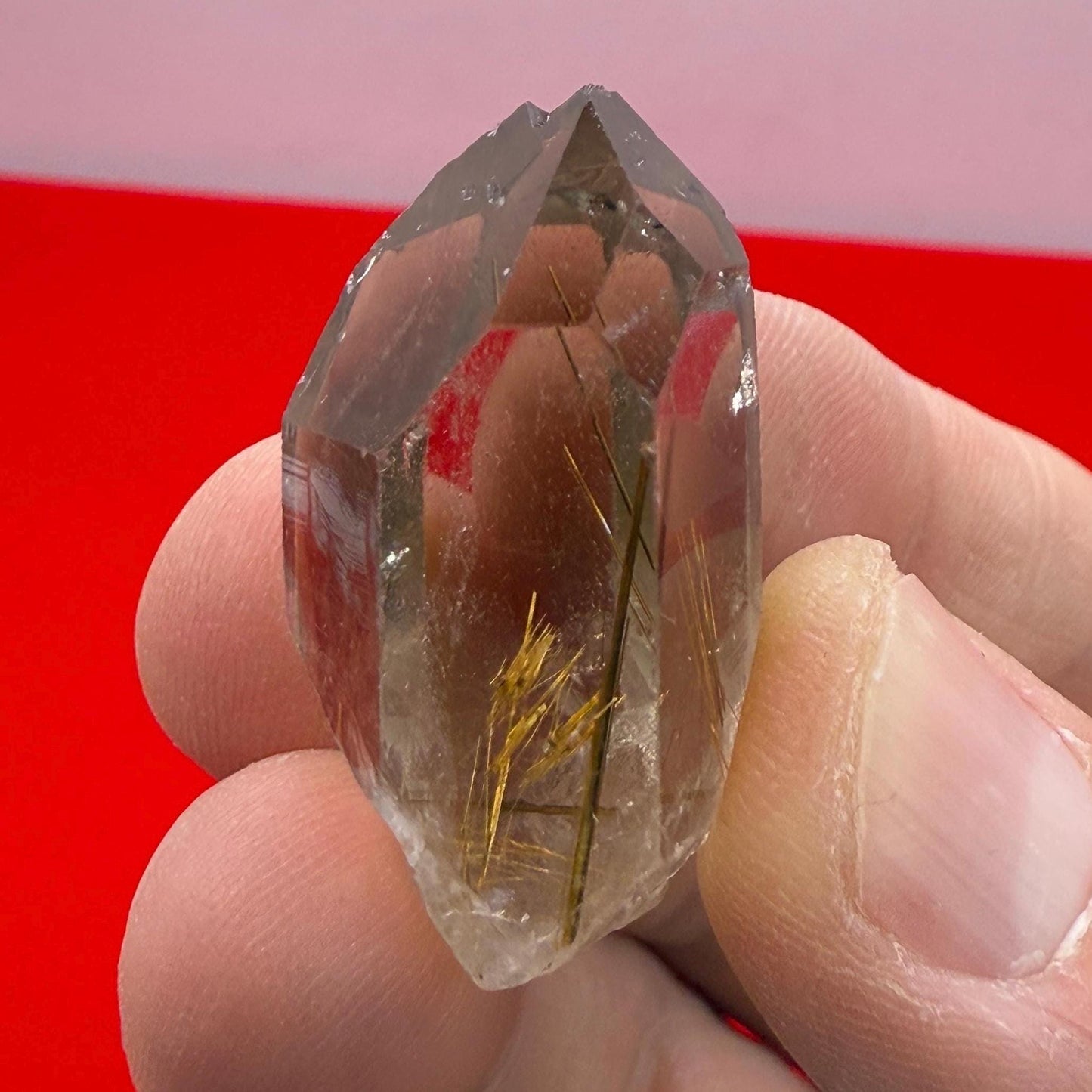 Golden Rutilated Quartz Crystal: Brazilian Fine Crystal, 12.77 grams