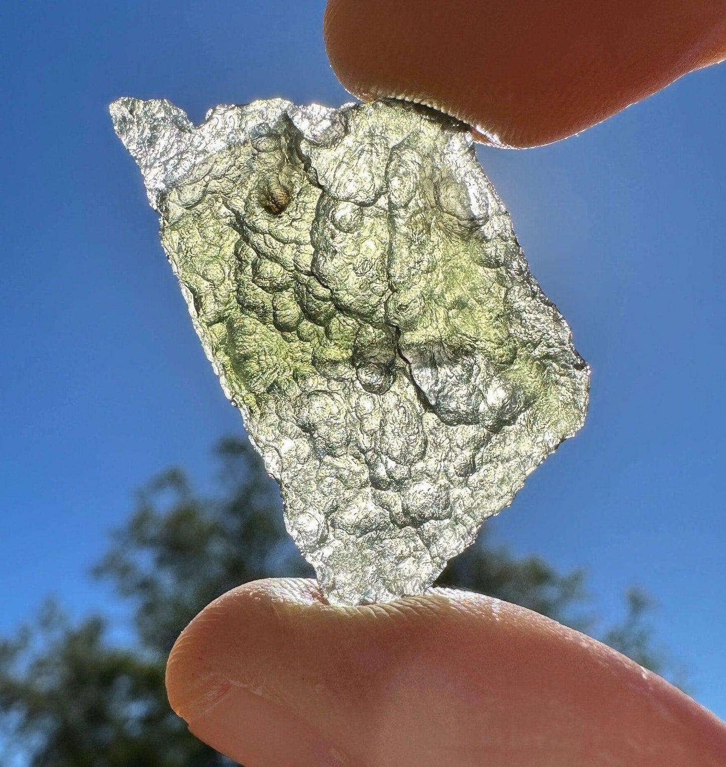 Authentic Moldavite Tektite Specimen, Reiki Talisman (4.19 grams)